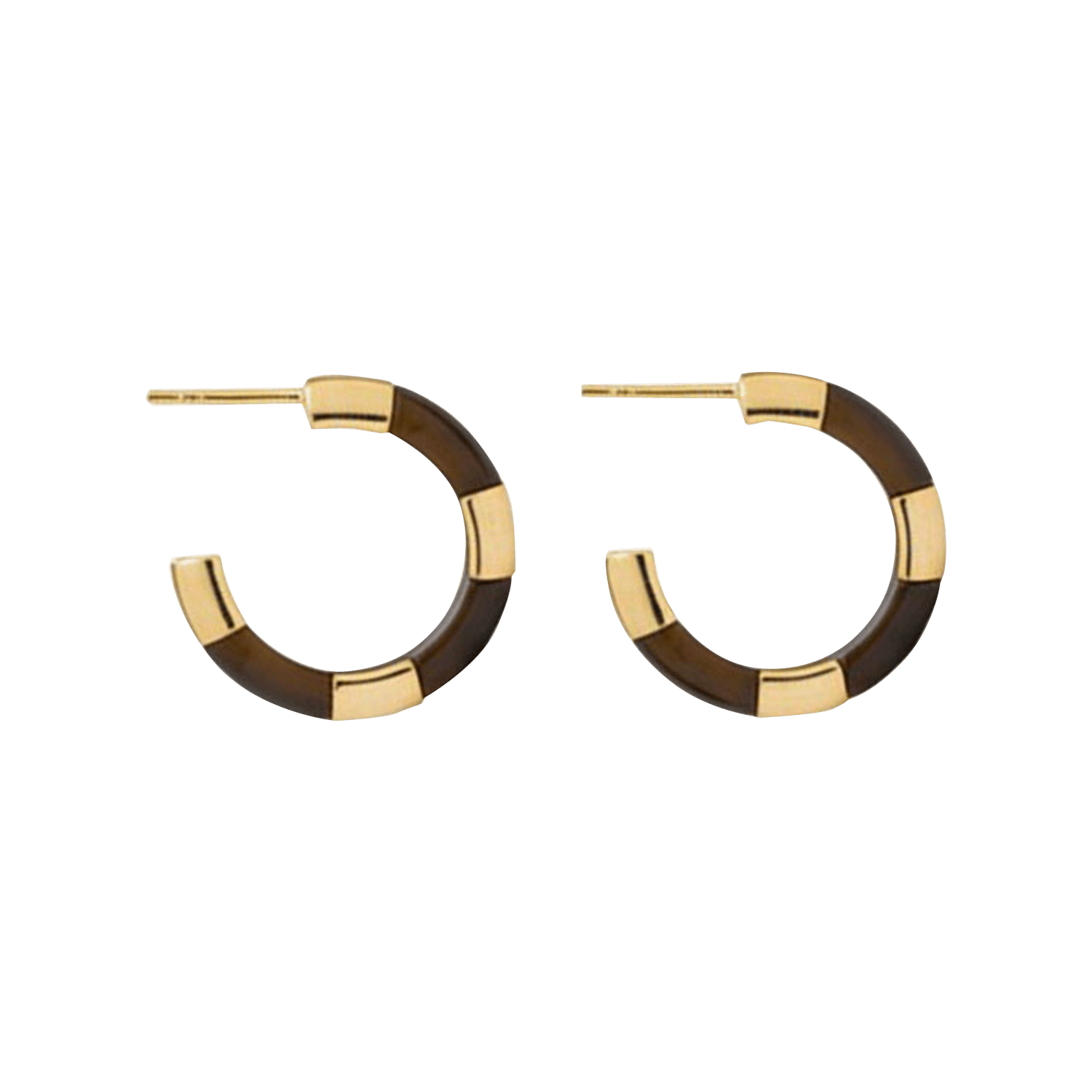 Open hoop earrings FEEKA Brown
