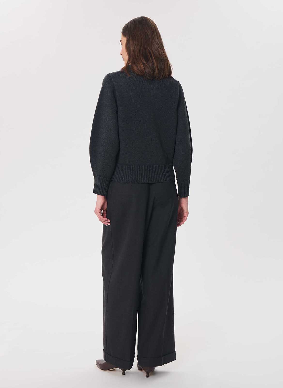 Round-neck oversized sweater TARA JARMON Grey