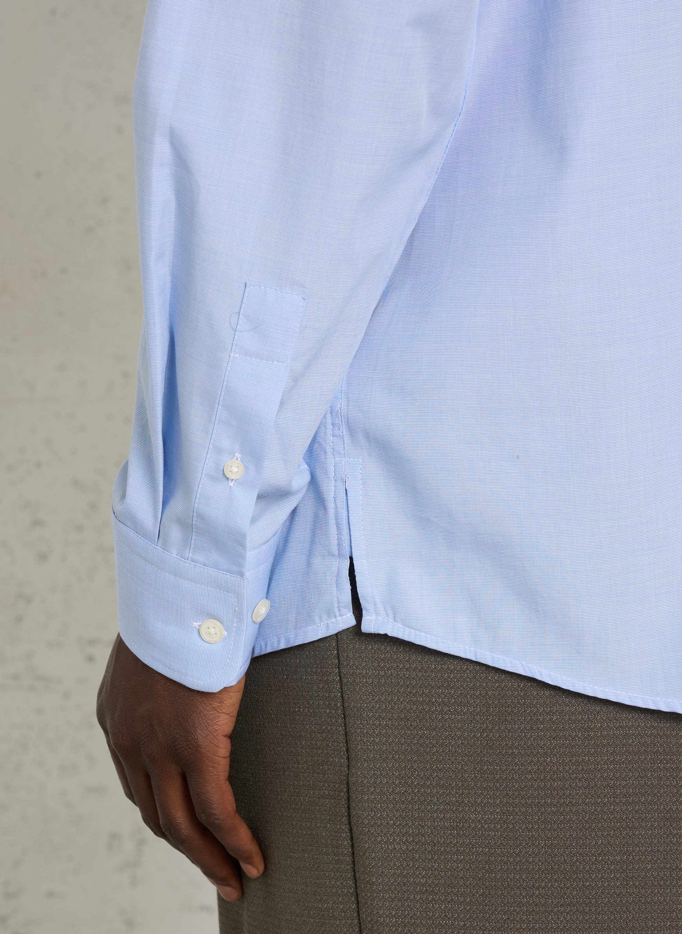 Chemise droite en coton AU PRINTEMPS PARIS Bleu