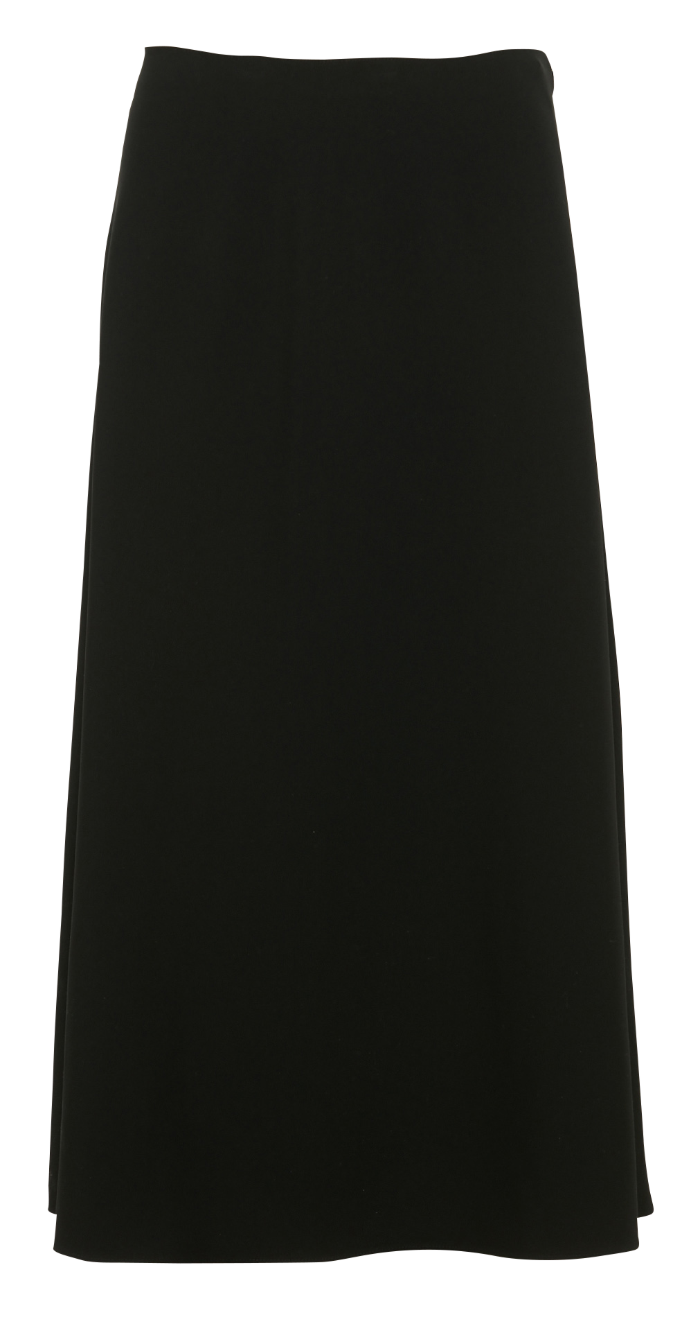 High-waisted A-line midi skirt THEORY Black