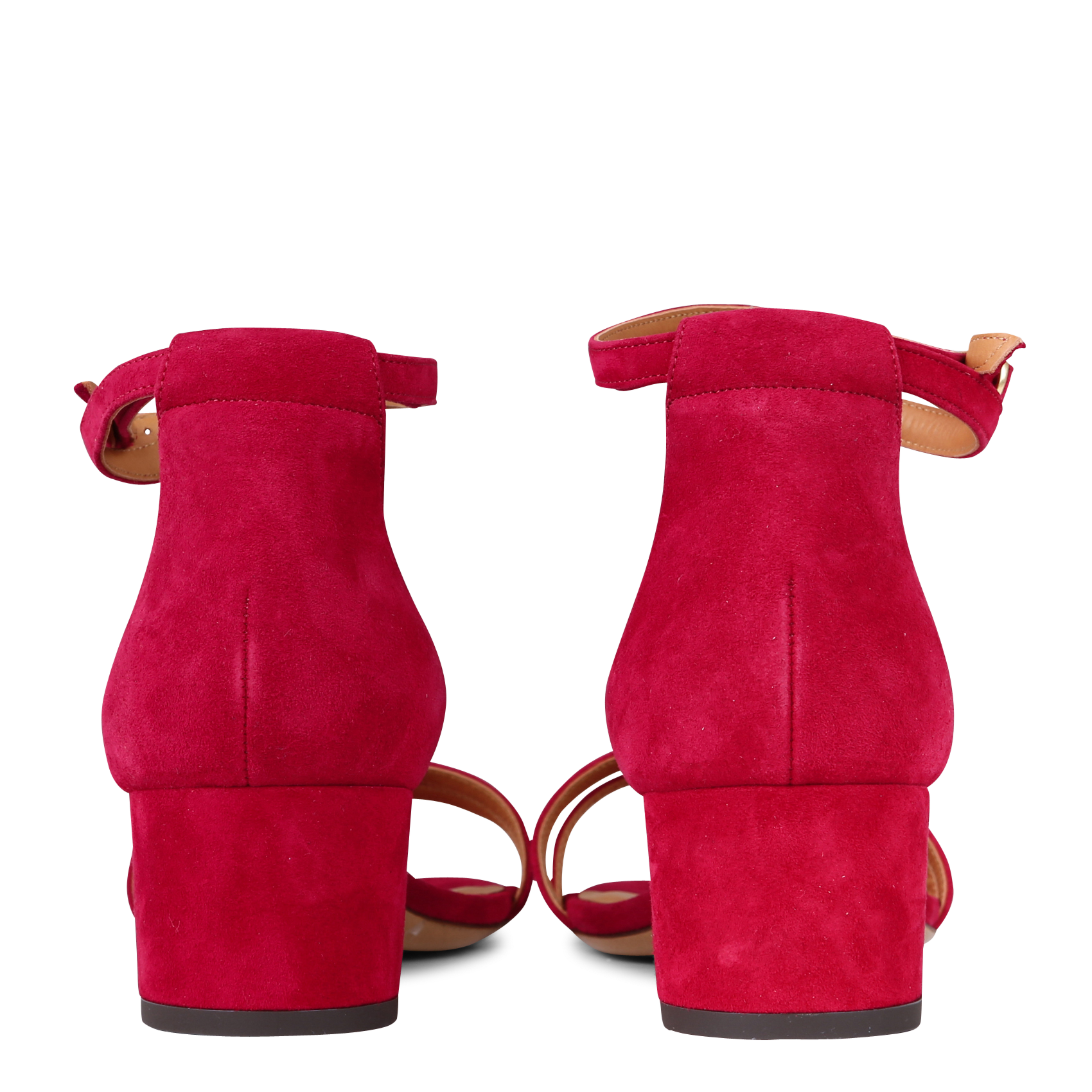 Leren sandalen met hak RIVECOUR Roze