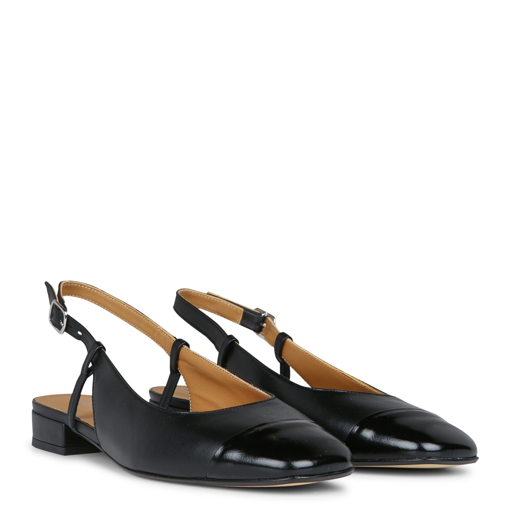 Ballerines slingback en cuir  MELLOW YELLOW Noir