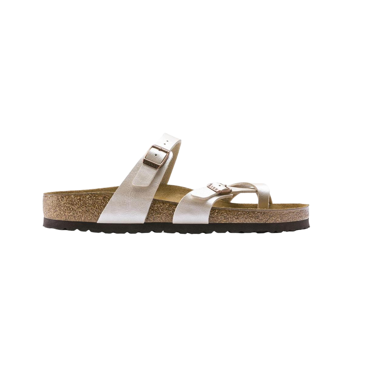 Faux leather sandals BIRKENSTOCK White