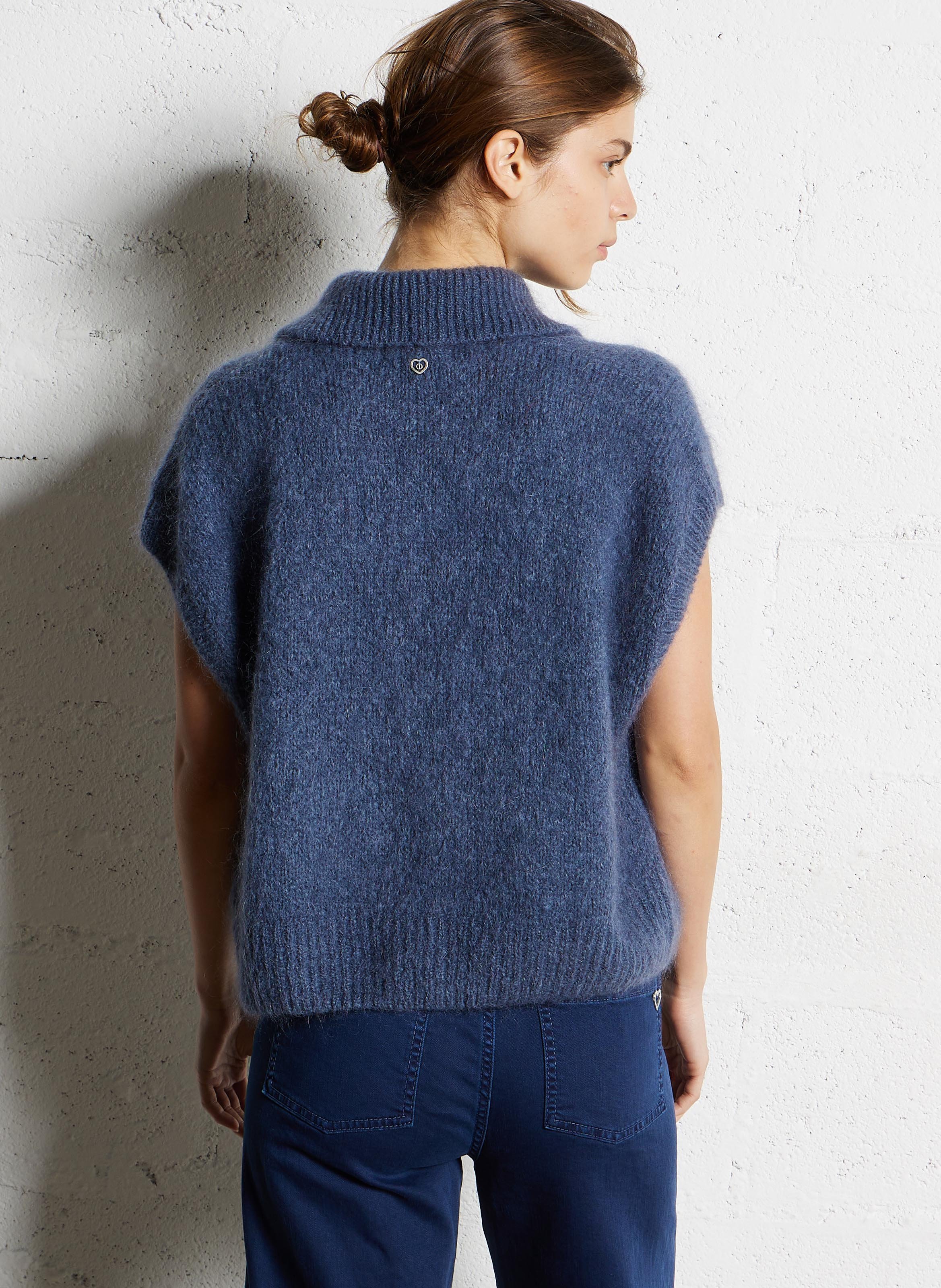 Gilet col classique ample PLEASE Bleu