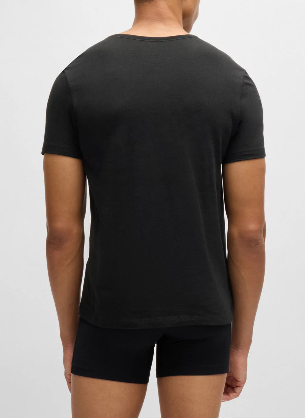 Pack of 3 round-neck cotton T-shirts BOSS Beige