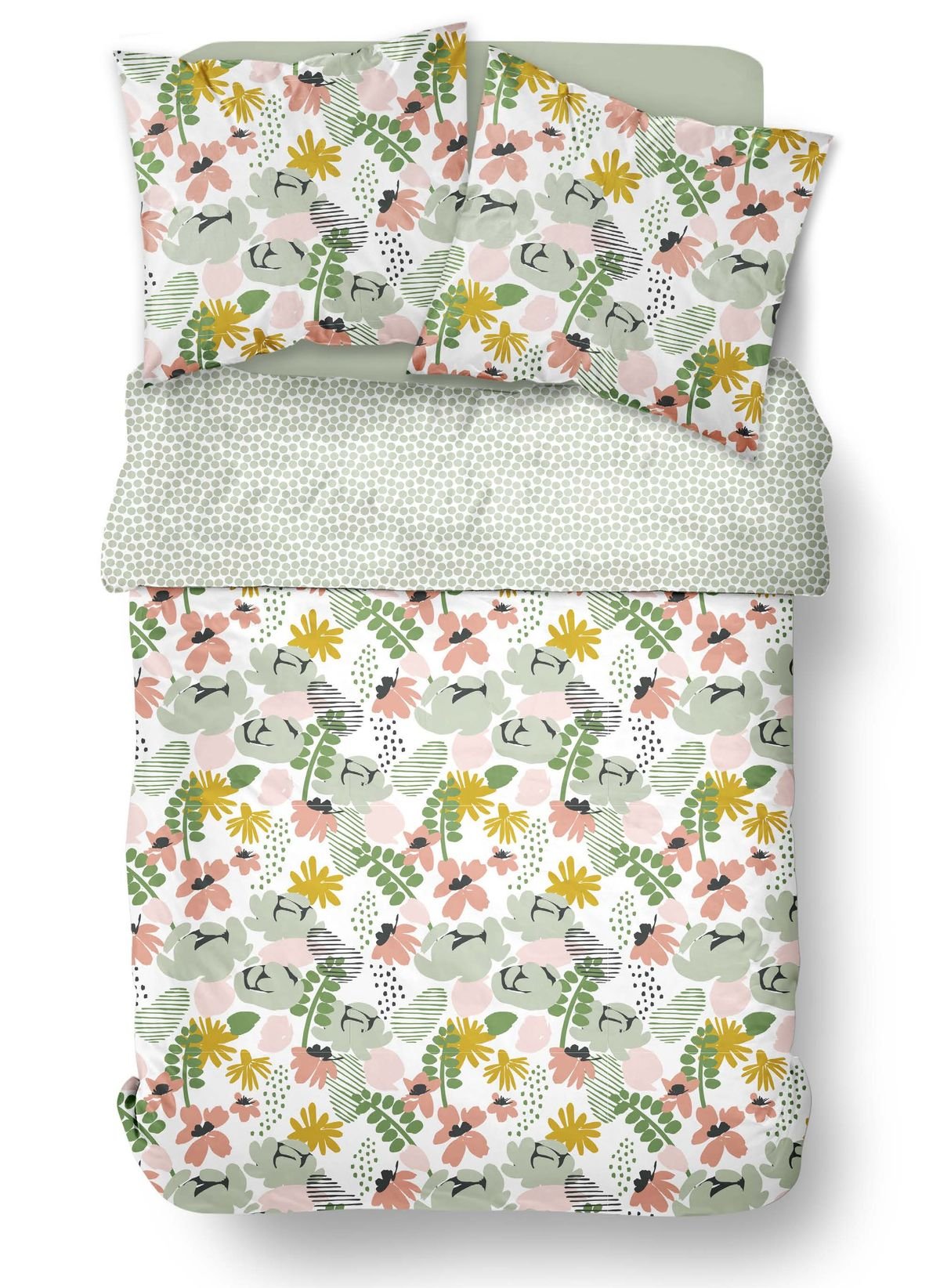 Cotton bedding set TODAY LINGE DE MAISON Green