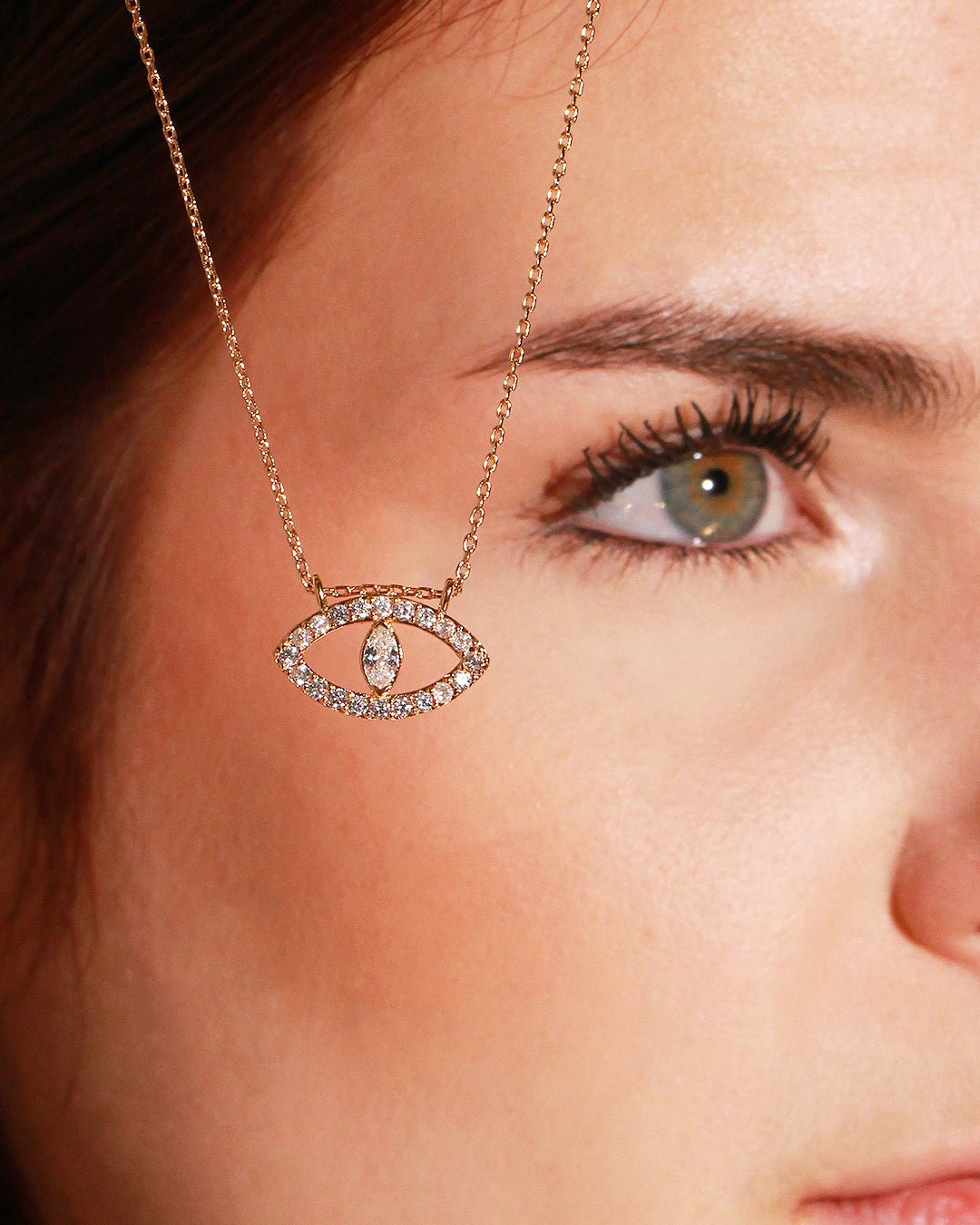 Collier plaqué or  nazar NILAI White