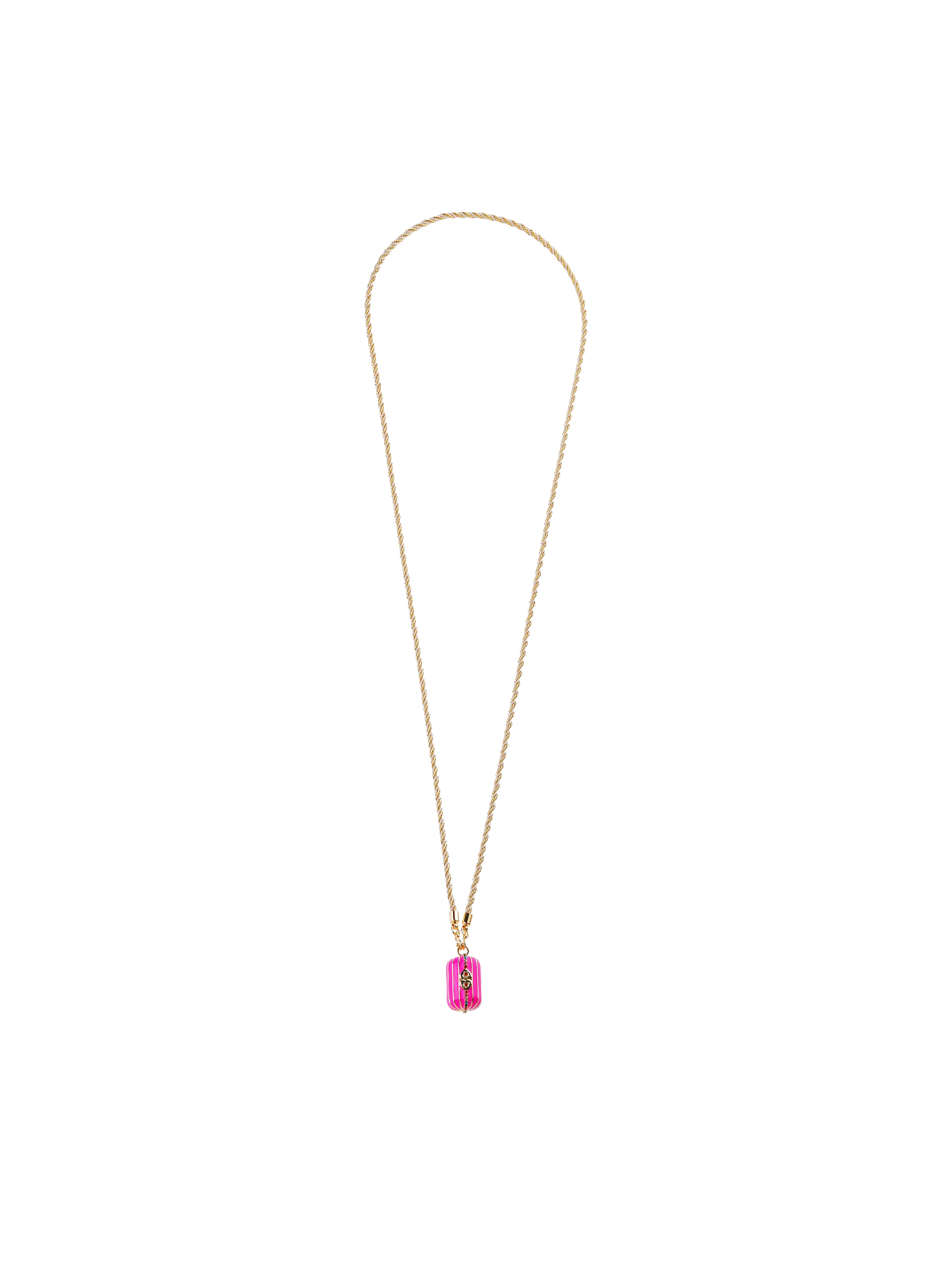 Long cord necklace with central charm HIPANEMA Pink