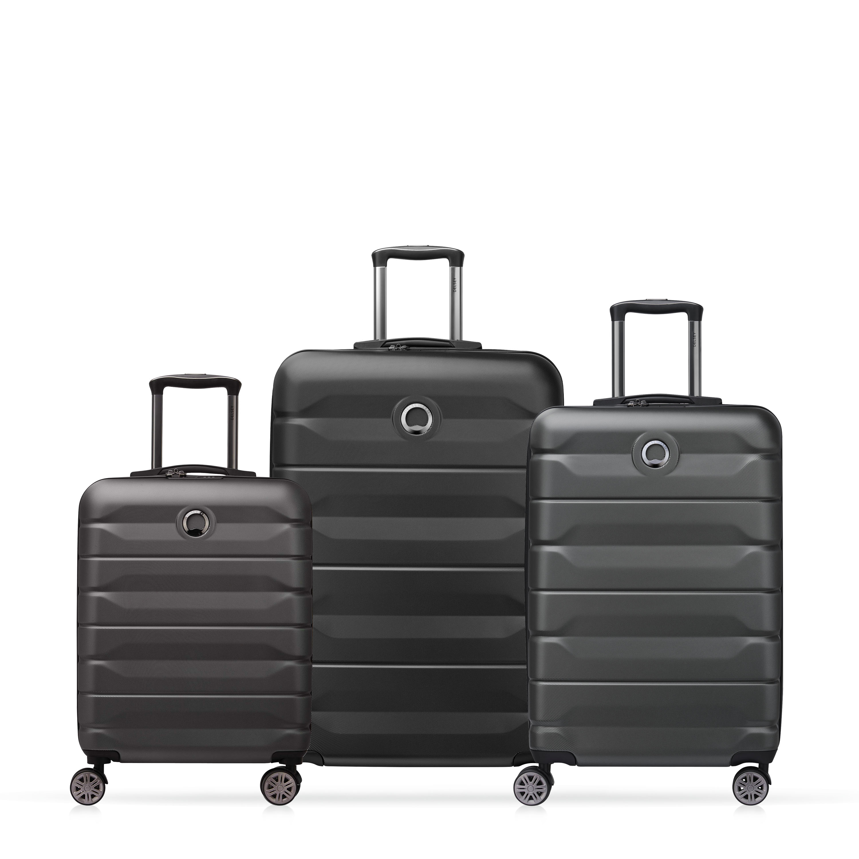 Set of 3 rigid suitcases 55 cm/ 68 cm/ 77 cm AIR ARMOUR Noir
