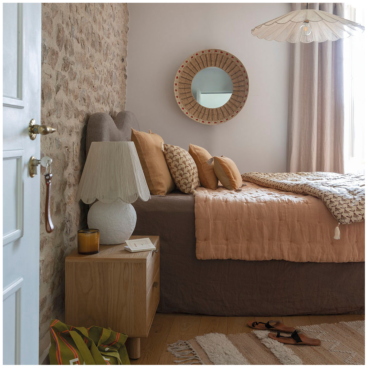 Futon daphné en coton - 180 x 80 cm - beige BLANC D'IVOIRE Beige