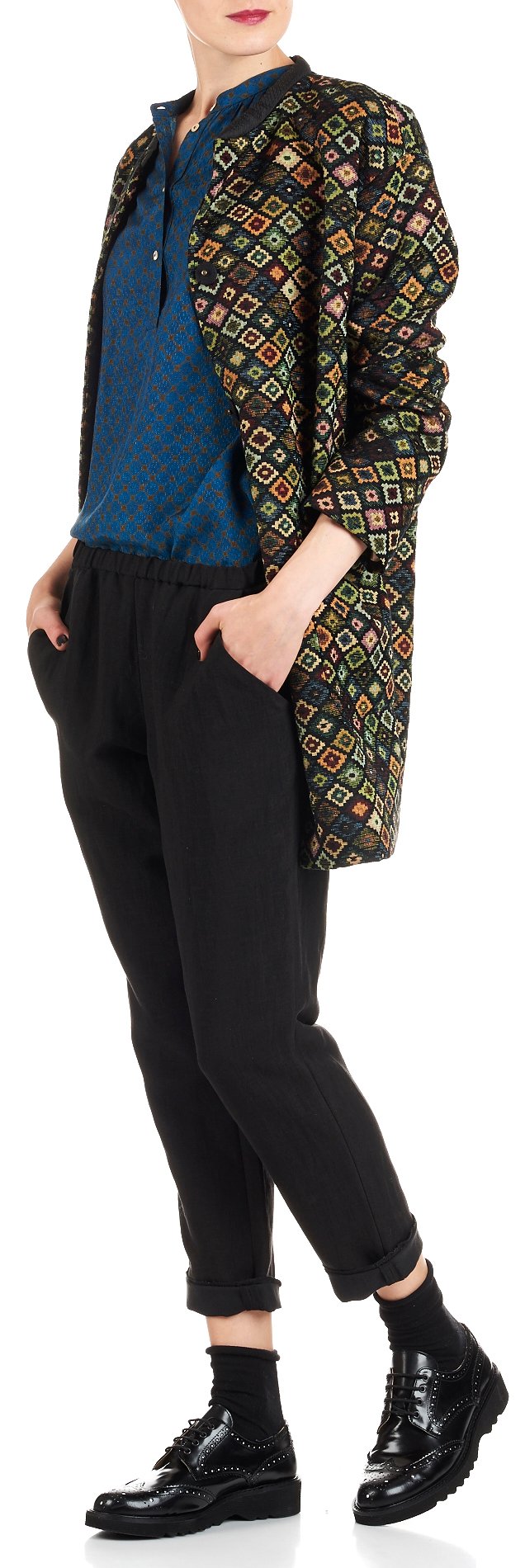 Manteau oversize Odette MOMONI Noir