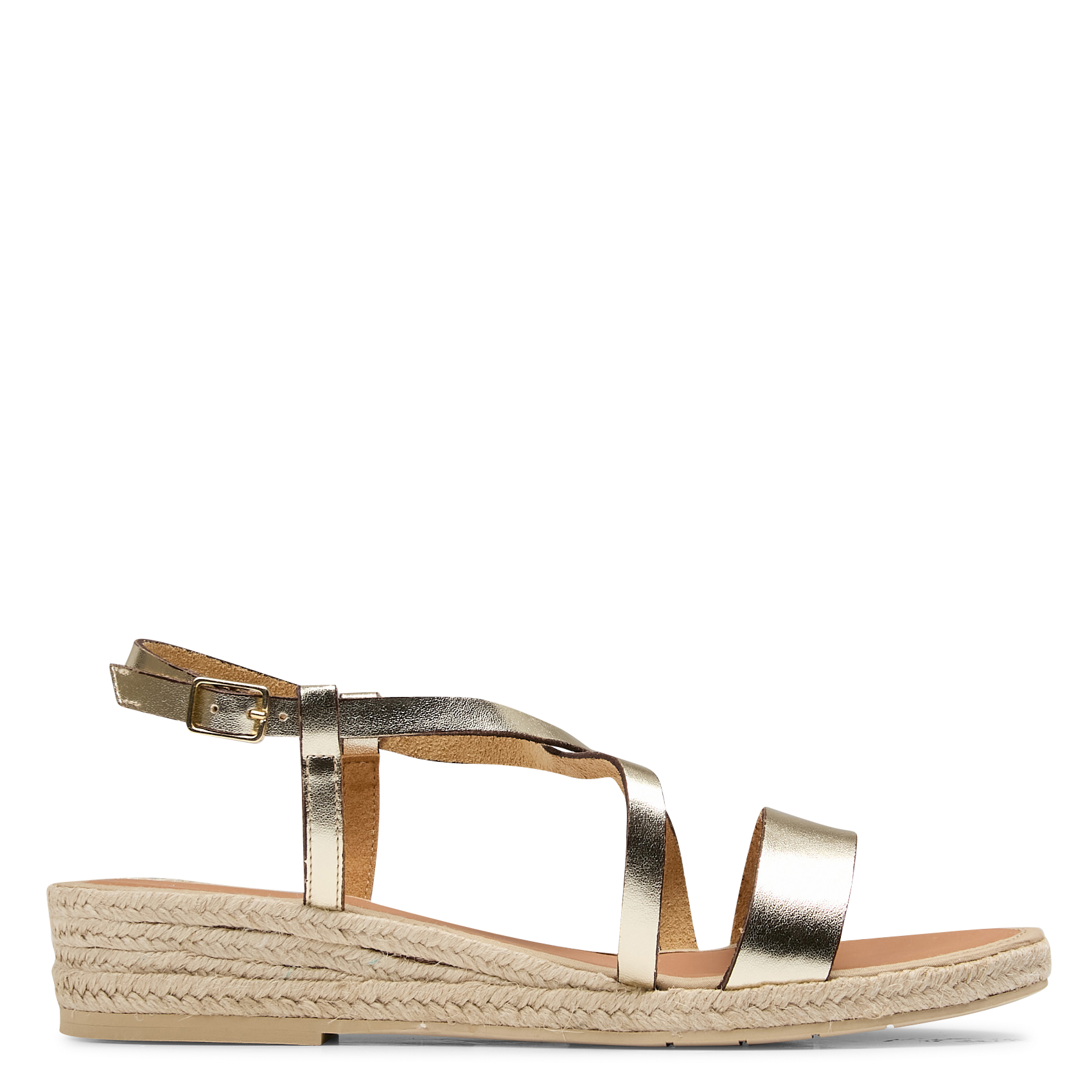 Espadrilles van leer MON SOULIER Goudkleurig