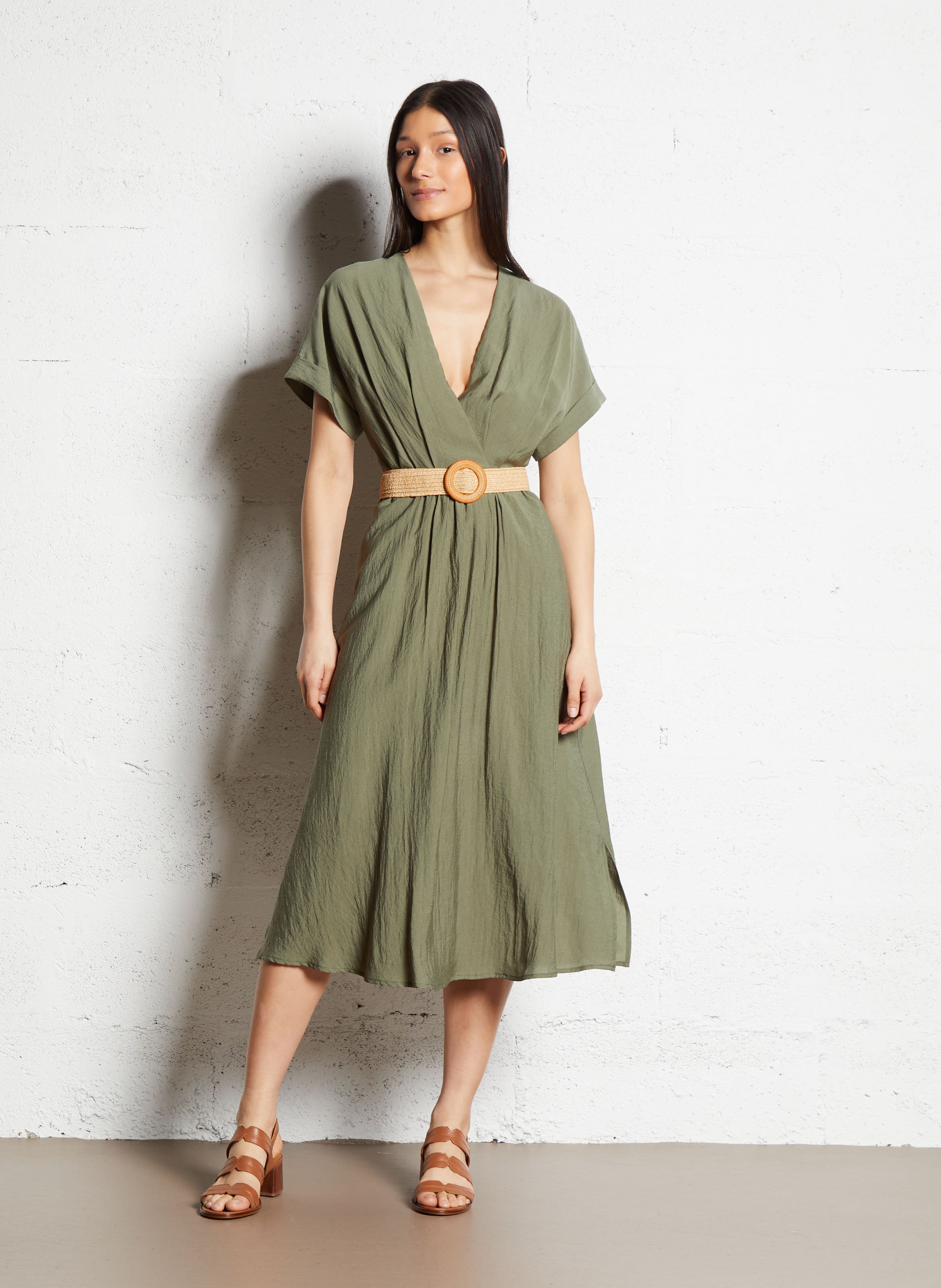 Sandales à talon en cuir KOSMA MENORCA Marron