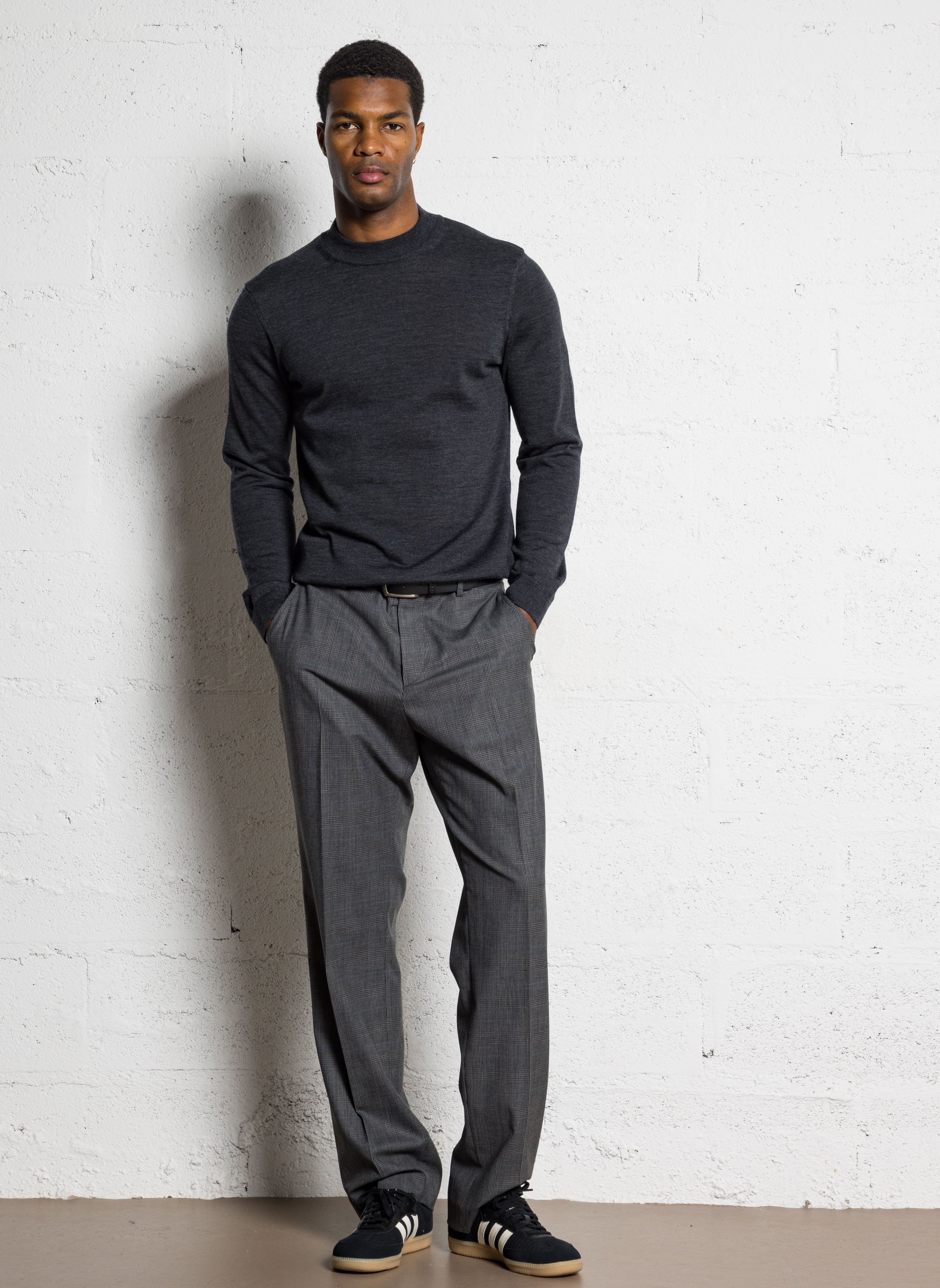 Abidjan - Wollpullover mit Rundhalsausschnitt IKKS Grau