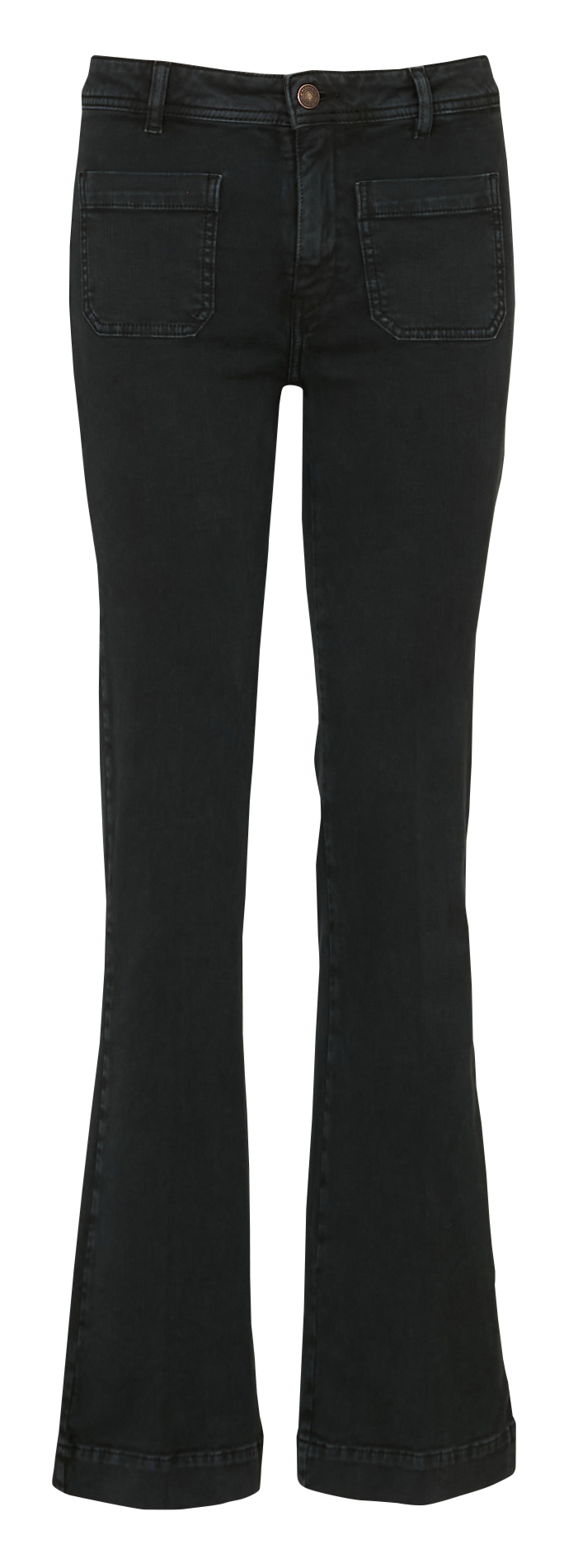 Flared jeans - katoenblend ACQUAVERDE Zwart