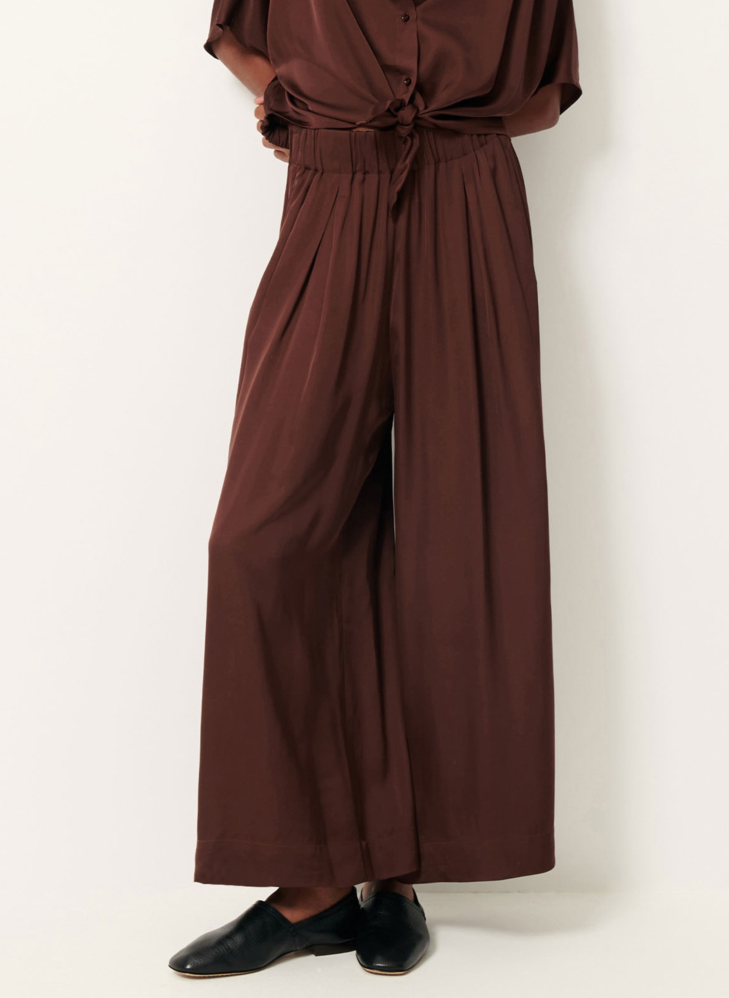 Fluid high-waisted wide-leg pants SESSUN