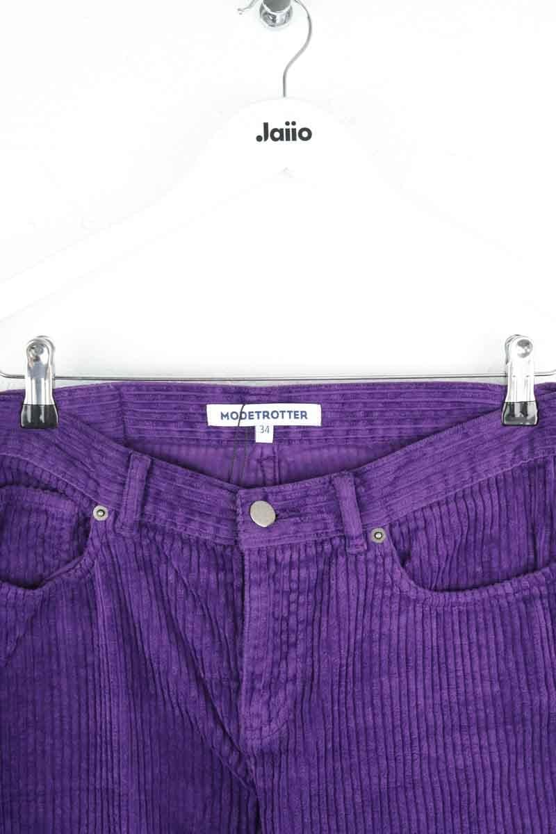 Slim-fit cotton cargo pants MODETROTTER - Seconde Main Purple