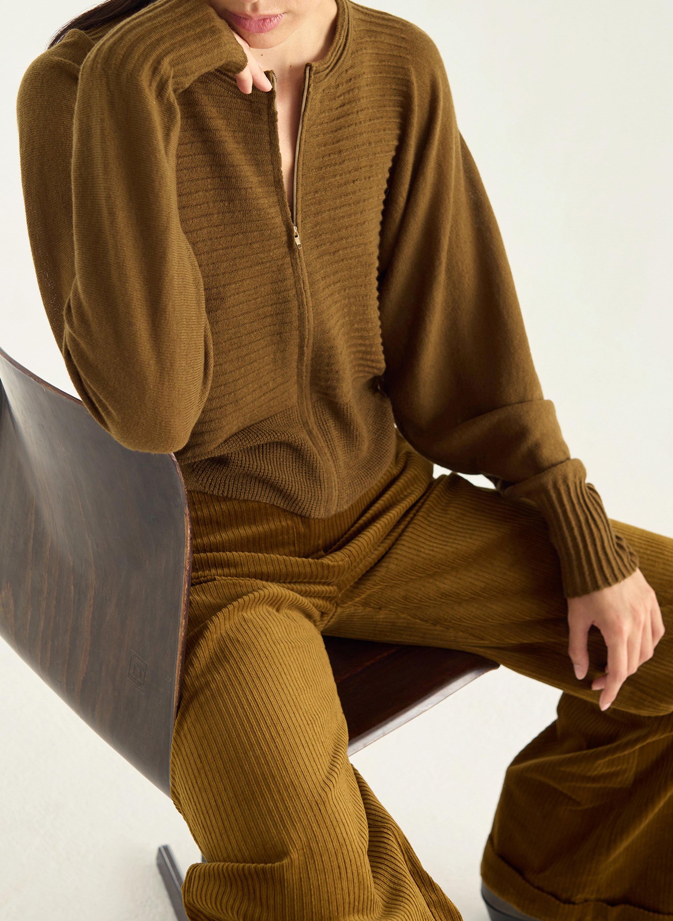 Oversized, wollen vest COTELAC Groen