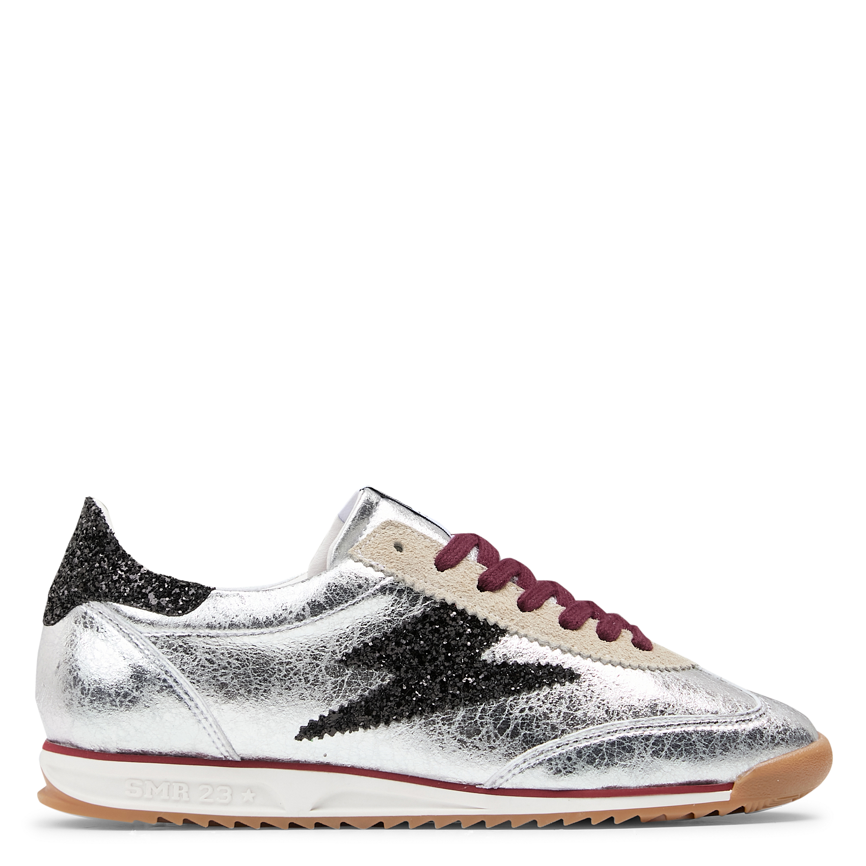 Baskets basses en cuir mélangé SEMERDJIAN - SMR Argent