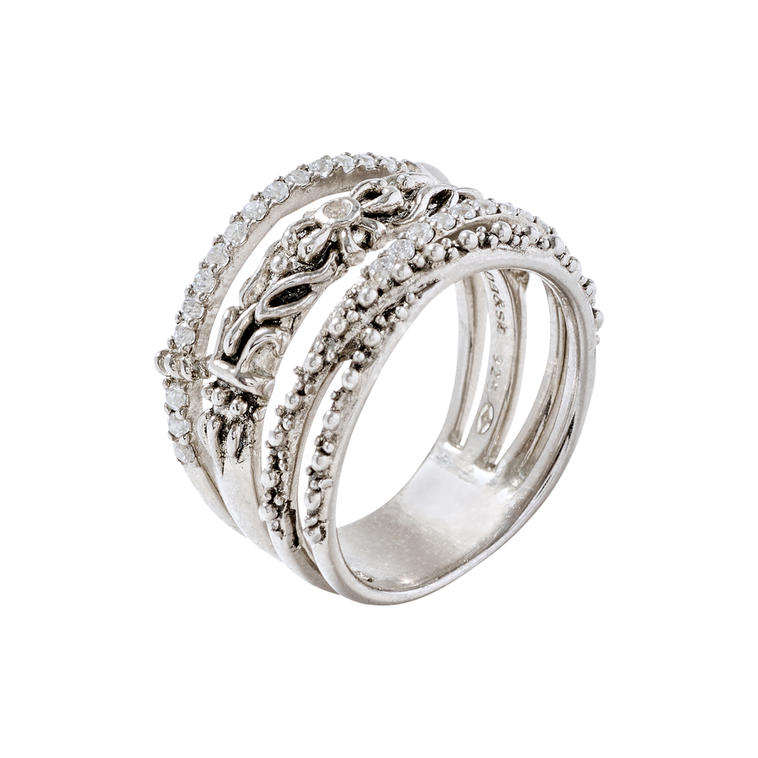 Ring met stras BA&SH Zilver