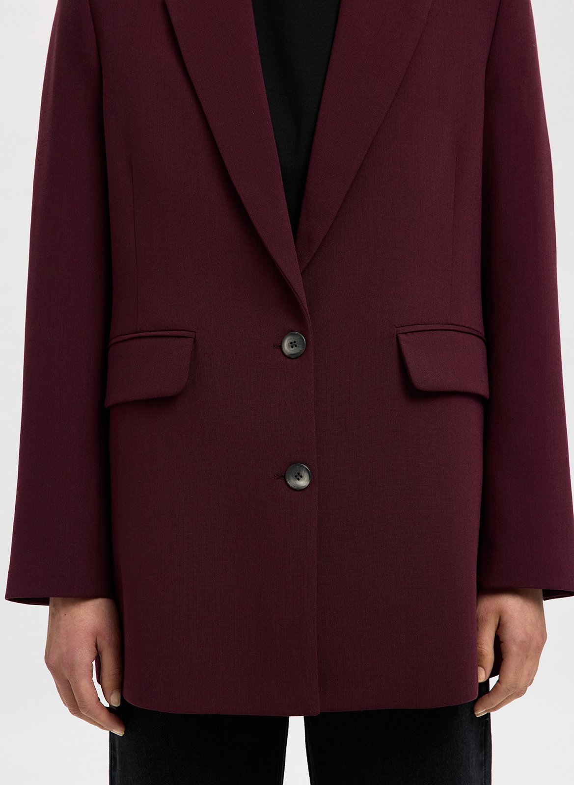 Veste col tailleur  SELECTED Prune