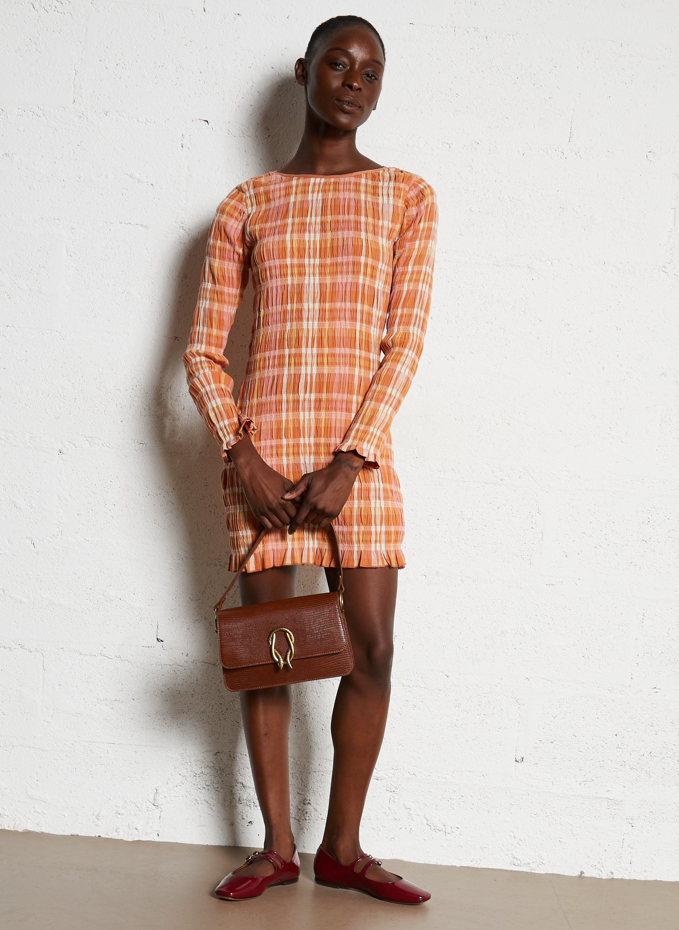 Sac porté épaule en cuir MAISON 123 Beige