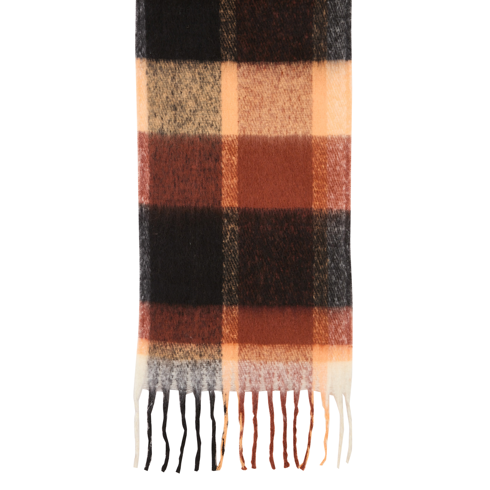 Check pattern scarf AU PRINTEMPS PARIS Brown