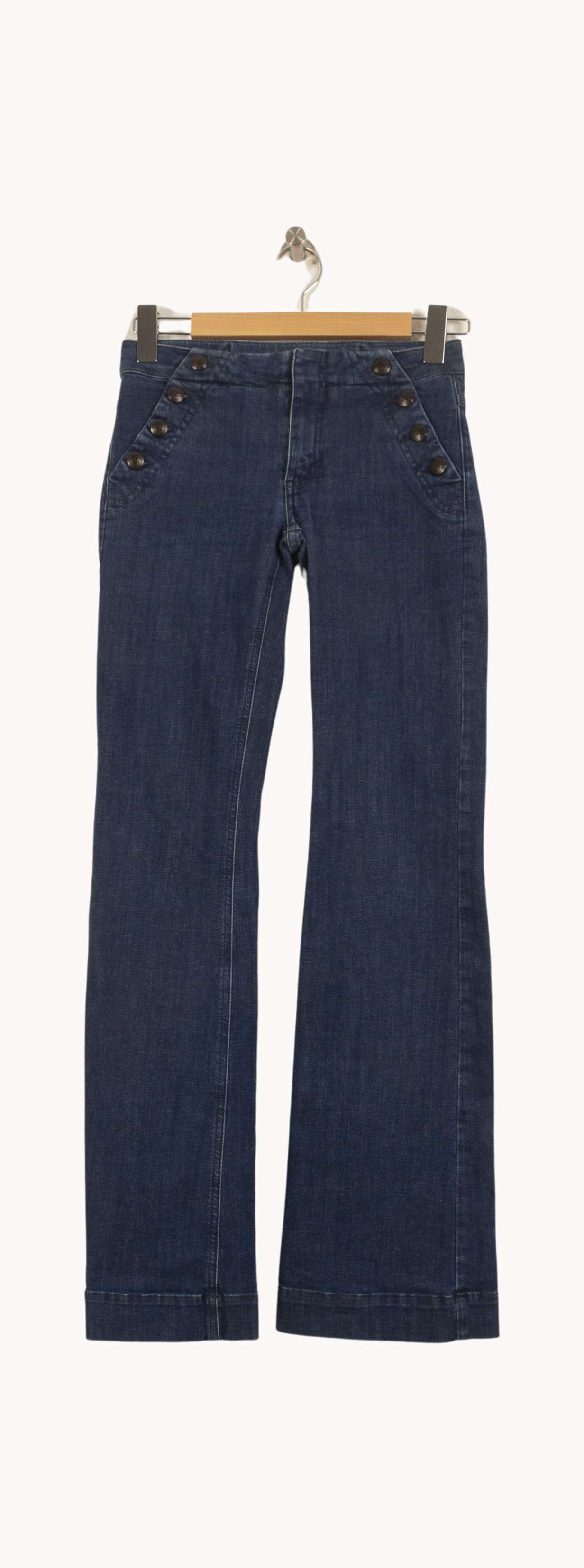 Cropped slim jeans with studs COMPTOIR DES COTONNIERS - Seconde main Blue