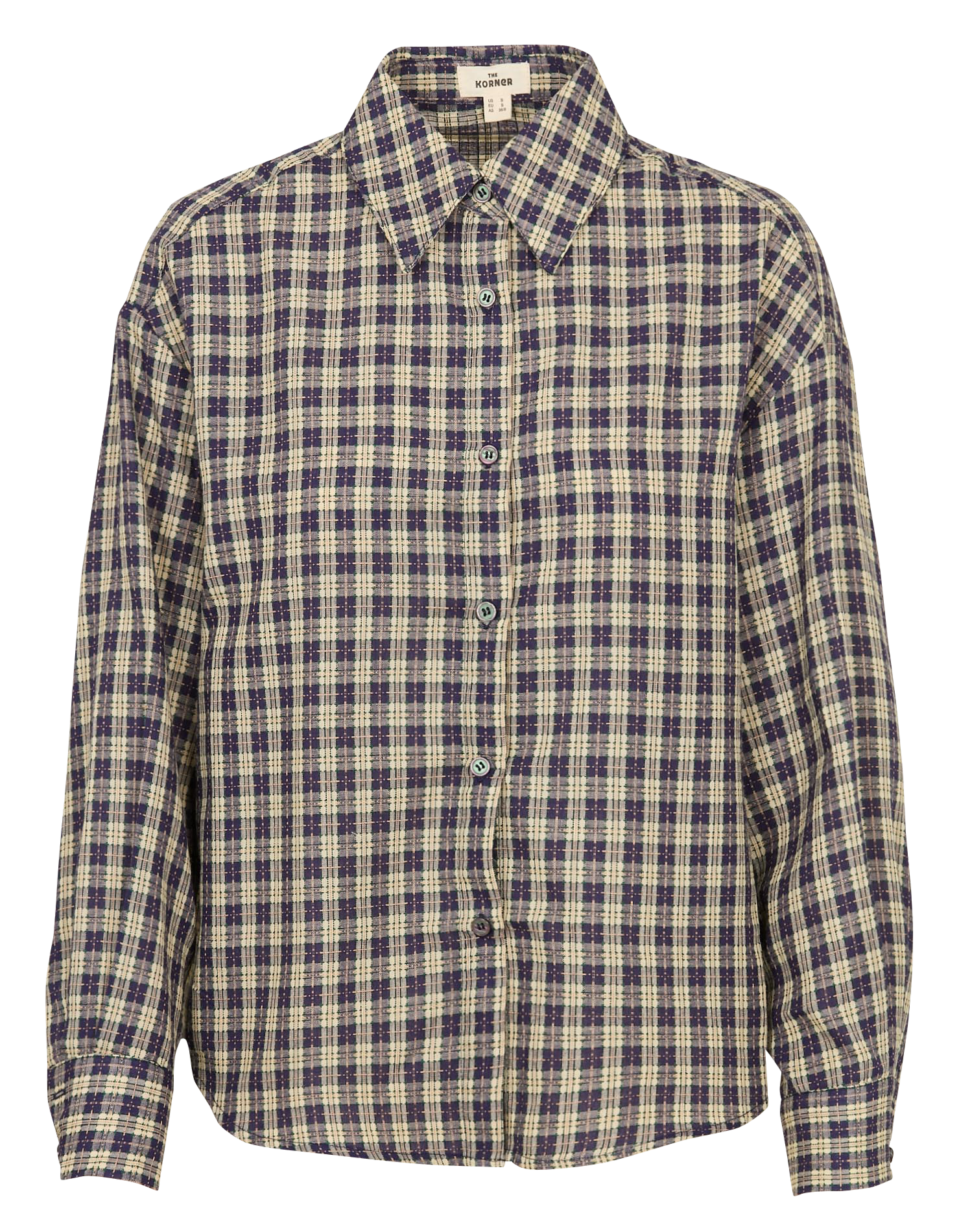 Baumwoll-Bluse THE KORNER Blau