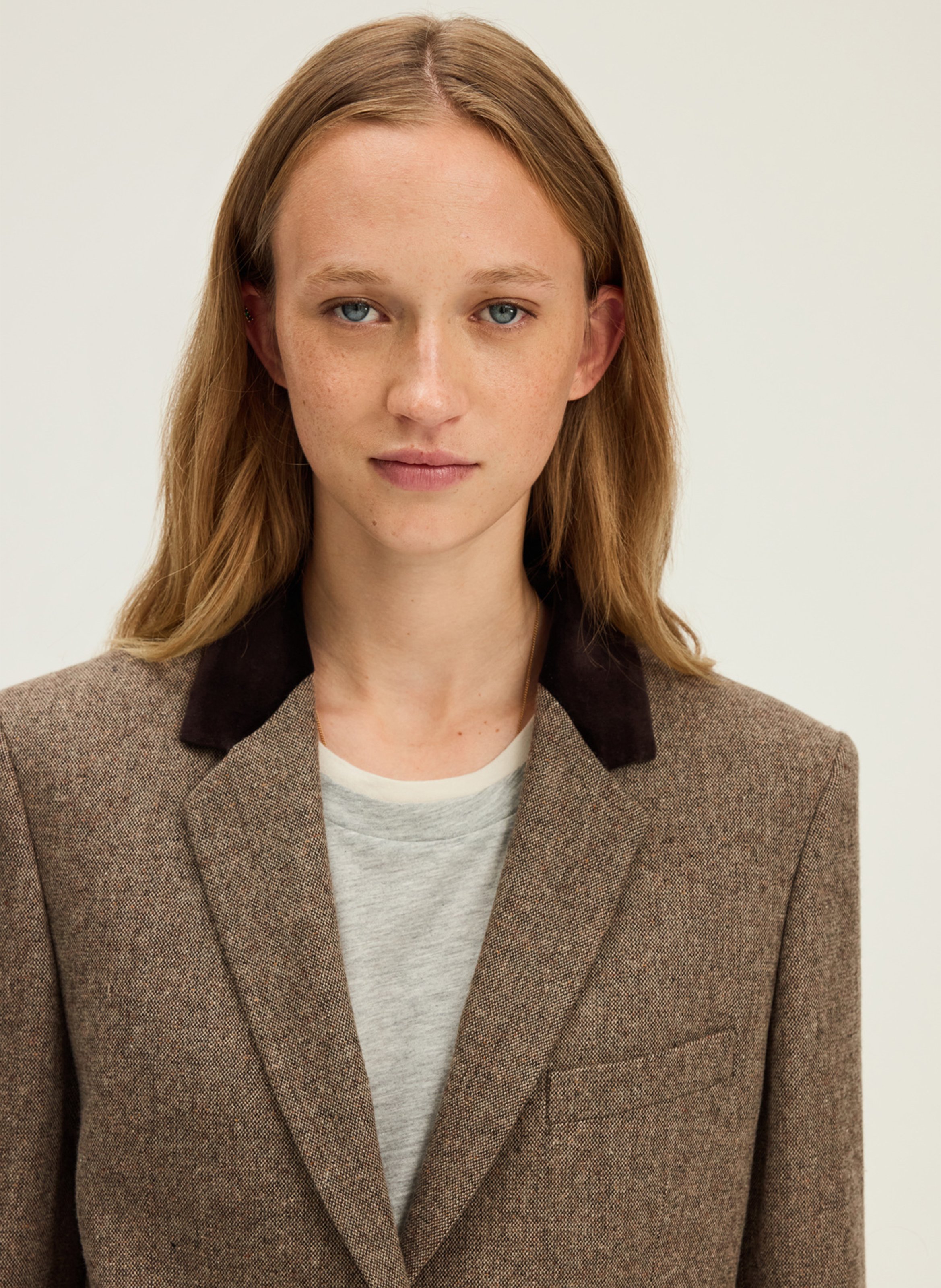 Veste de tailleur en laine mélangée PABLO Beige