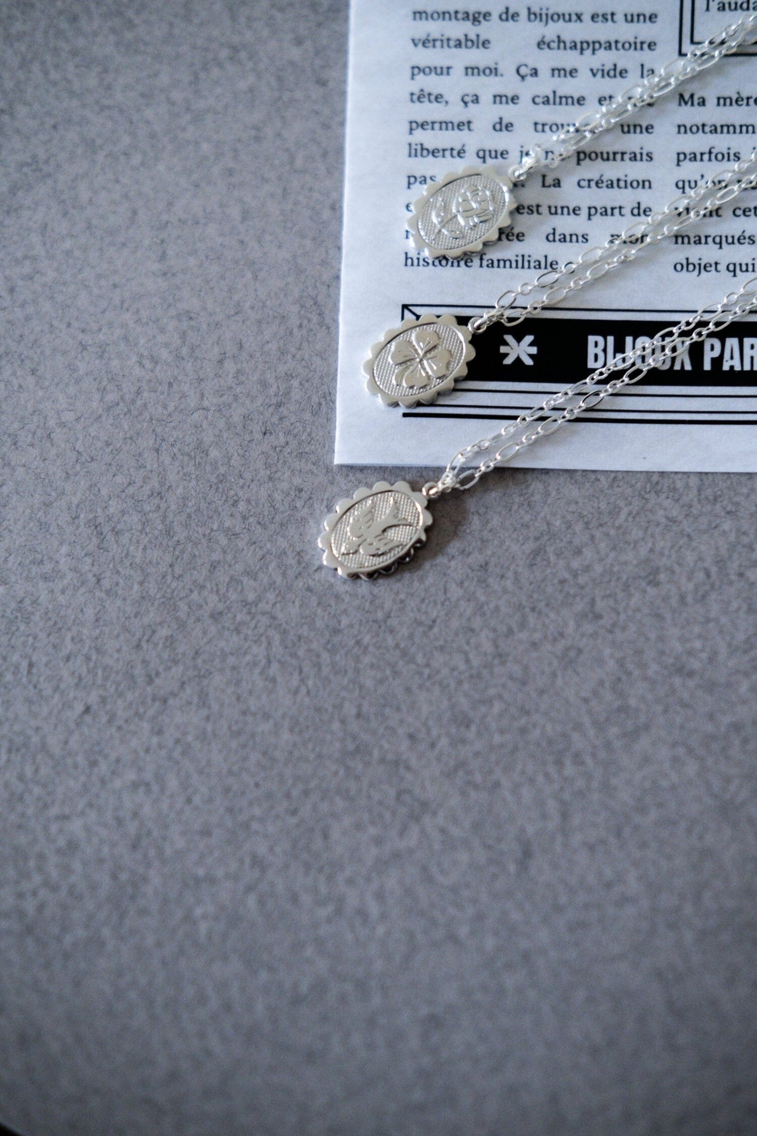 Silver-plated dove necklace MONSIEUR SIMONE Silver