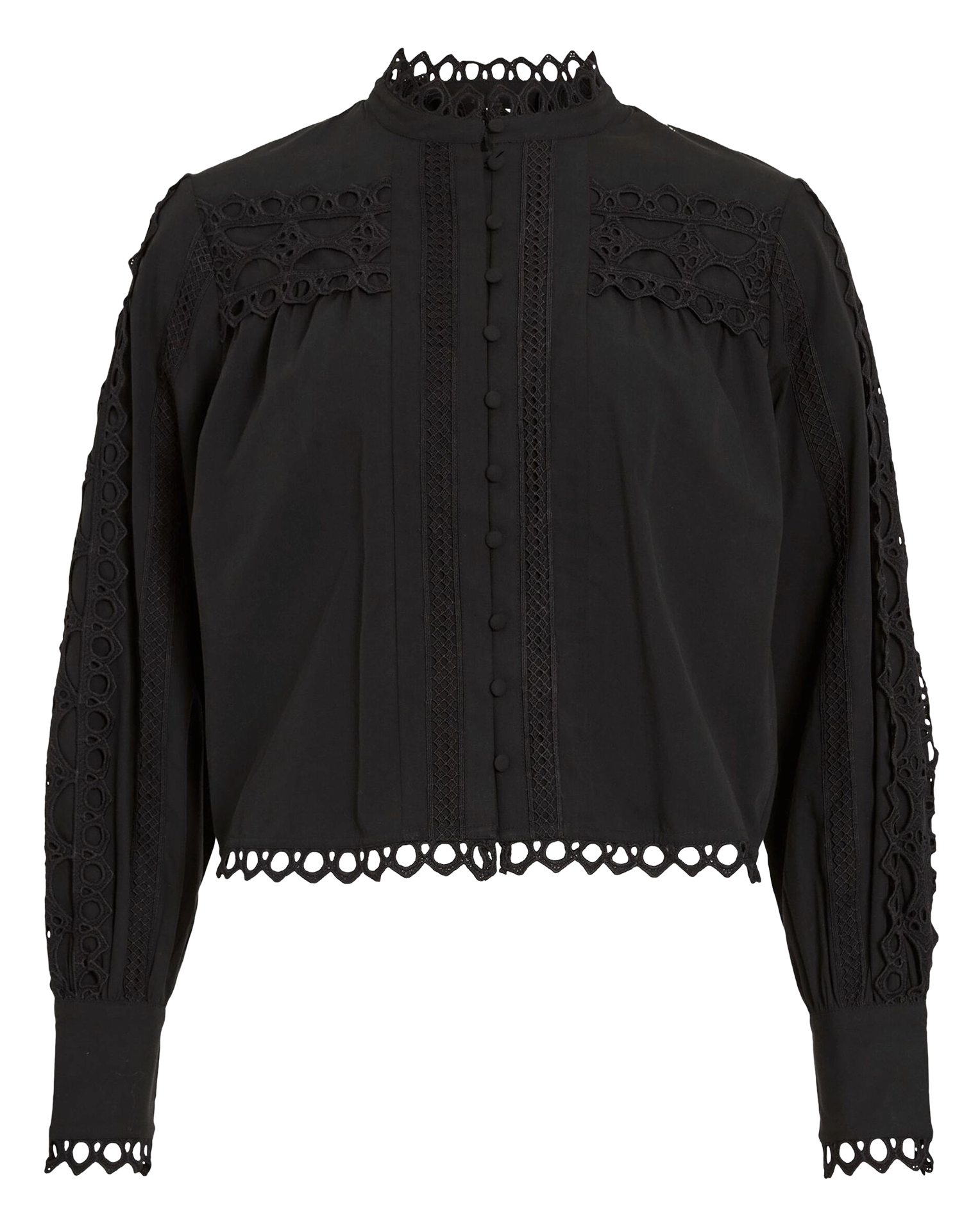 Shirt with high collar in organic cotton ROUGE EDIT Grey