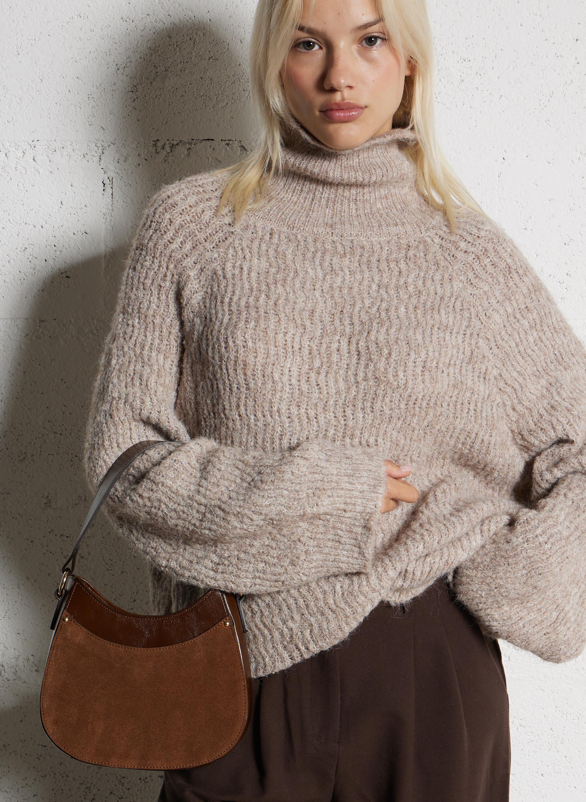 Sac à main en cuir MAISON 123 Marron