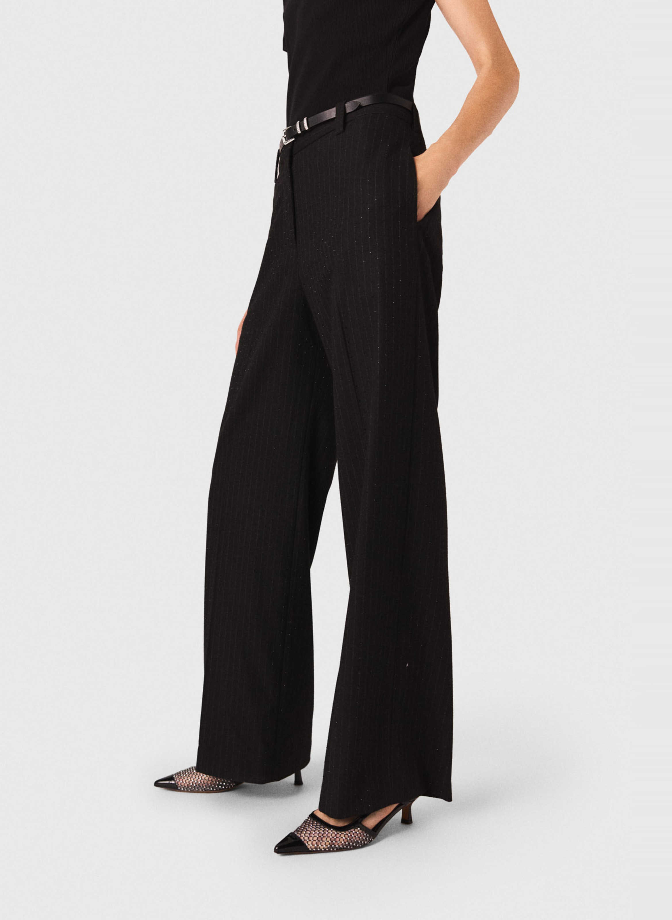 Low-cut loose-fit dress MAJE Black