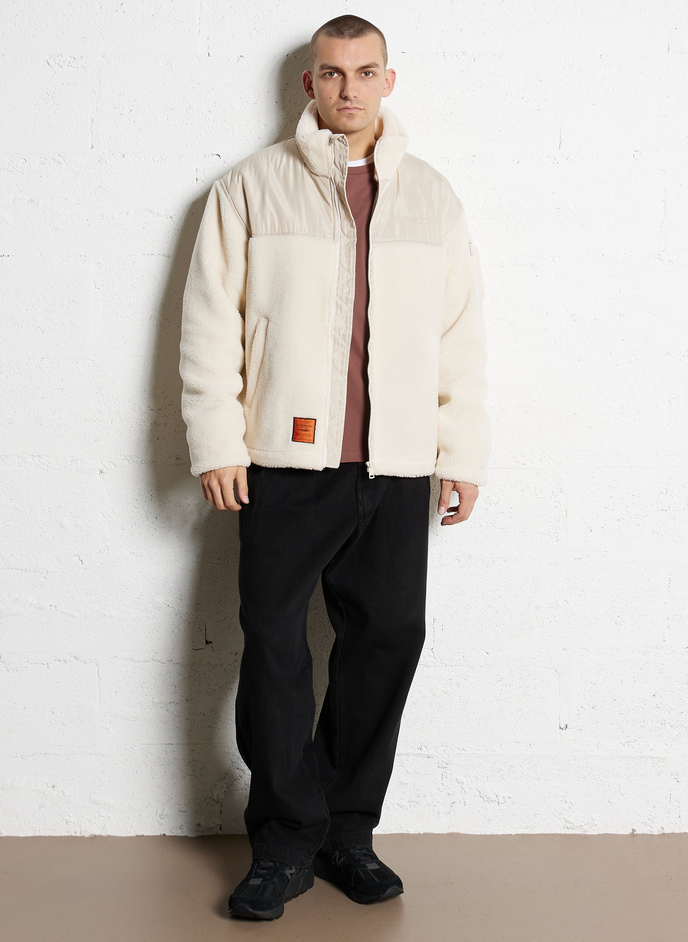 Low-top leather mix sneakers NEW BALANCE Black