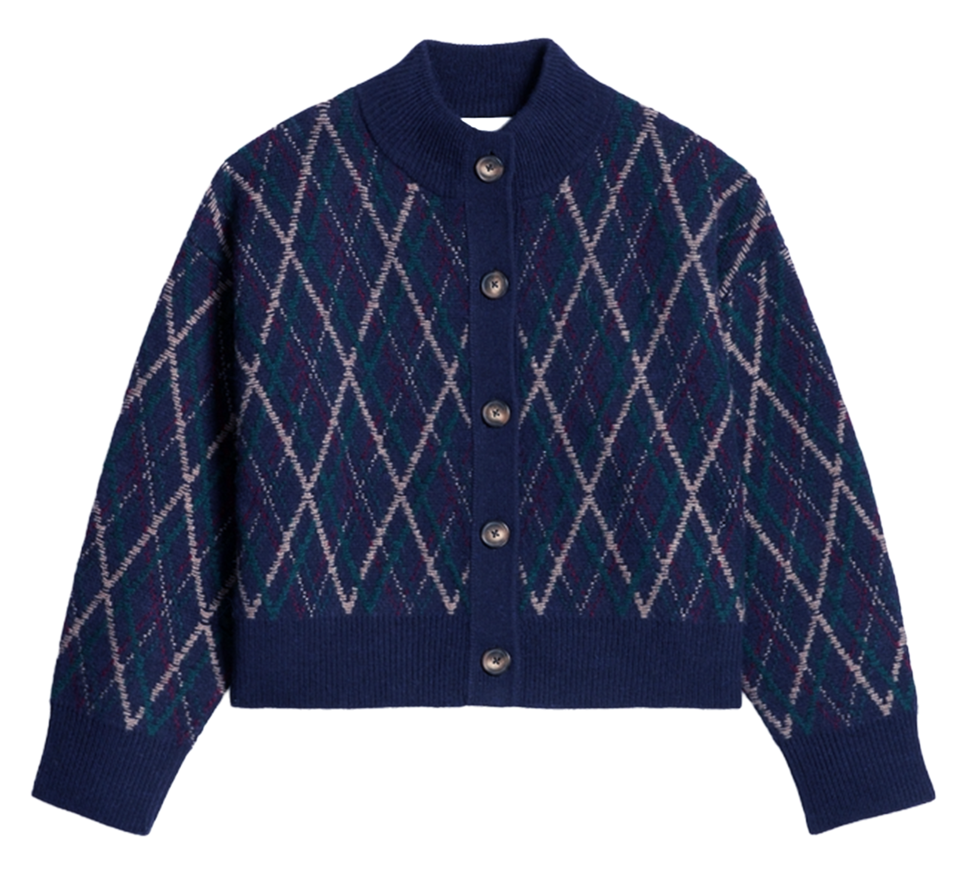 Gilet col rond en laine mélangée VANESSA BRUNO Bleu