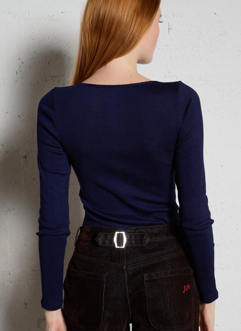 Plain long-sleeved T-shirt ARMOR LUX Blue