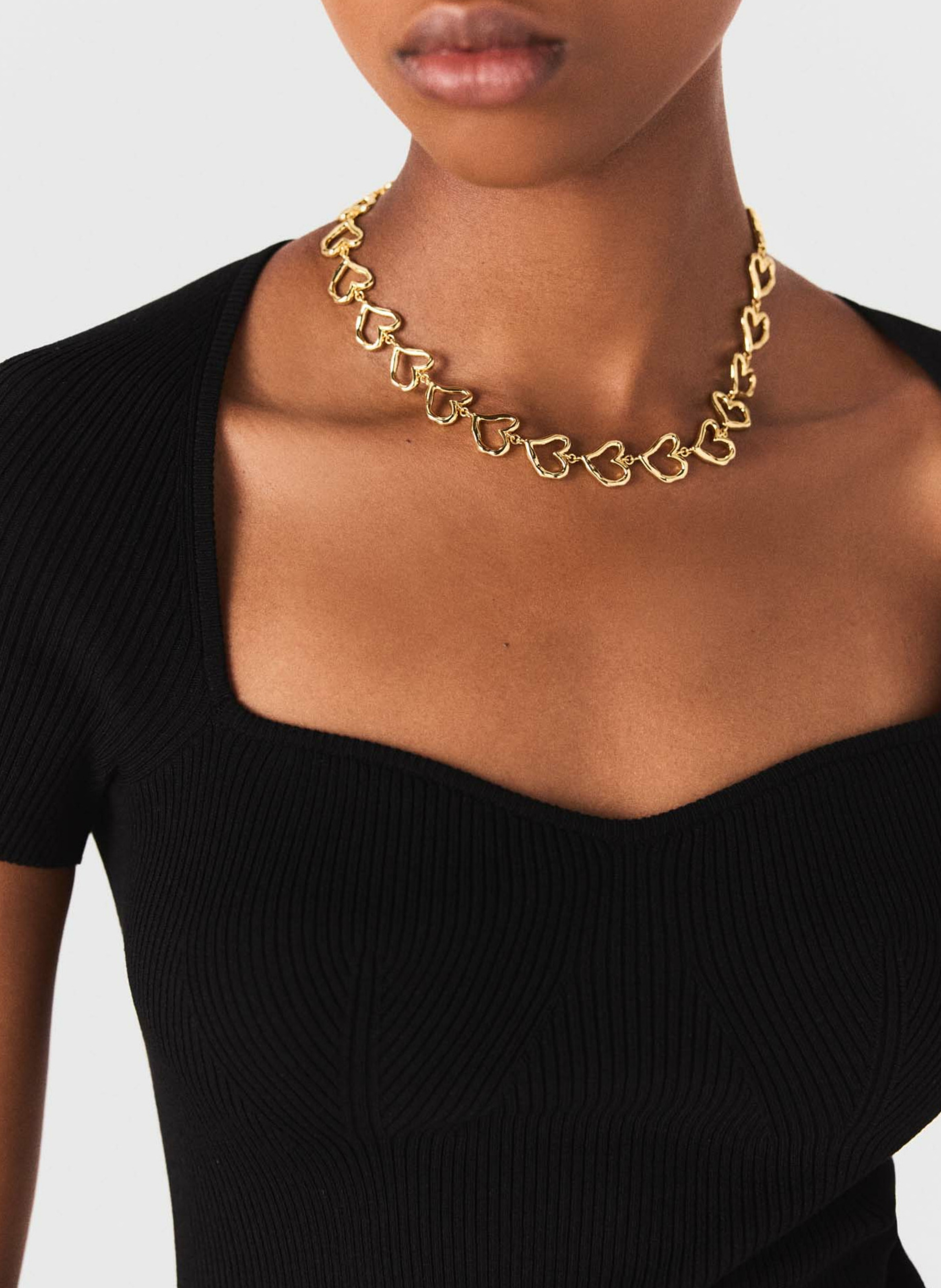Top moulant en maille MAJE Noir