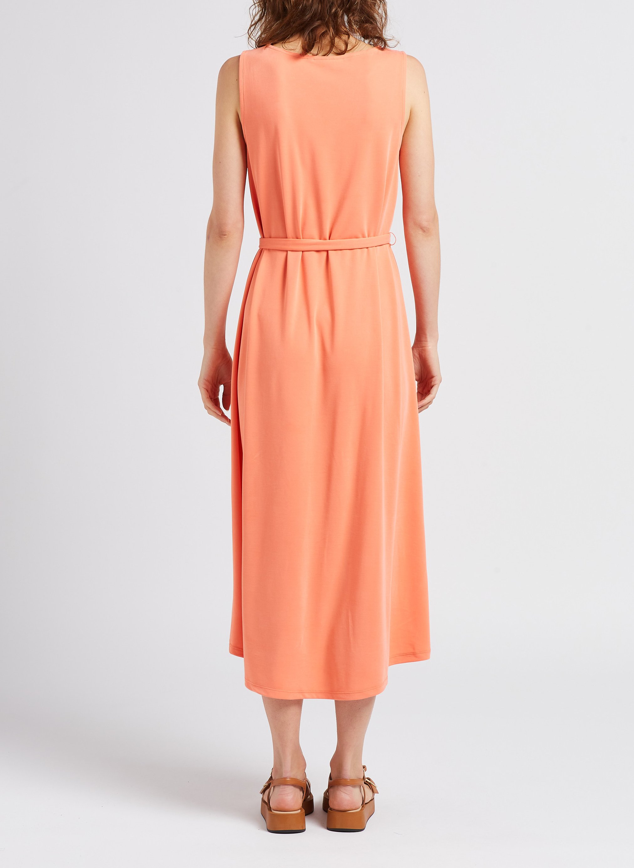 Robe col rond droite  MOSS COPENHAGEN Orange