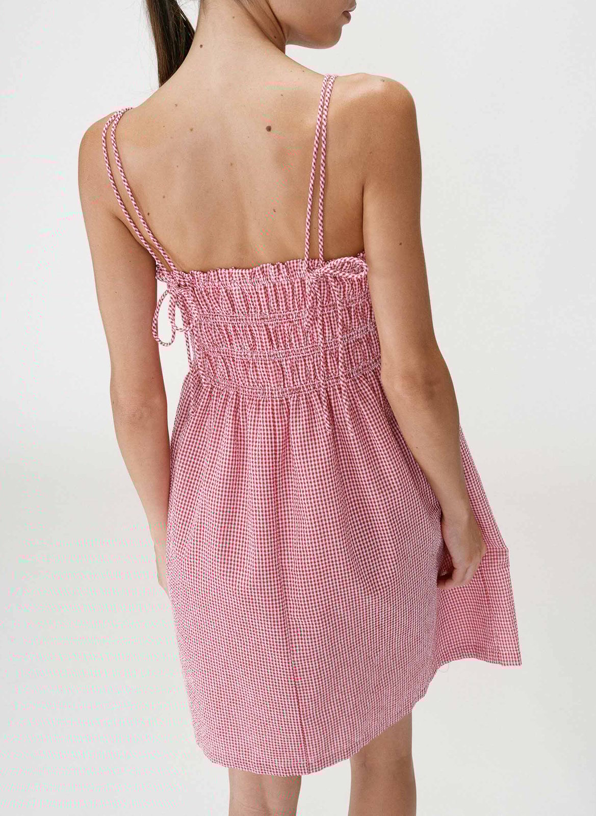 Robe courte col carré GRACE ET MILA Rouge