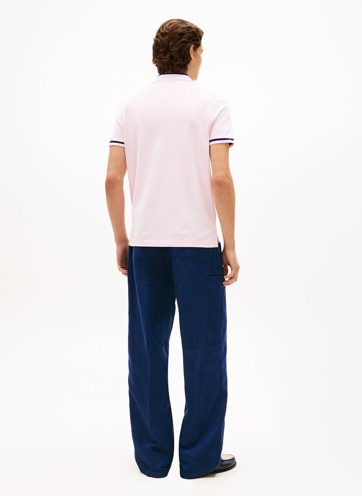 Polo droit en coton bio mélangé TOMMY HILFIGER Pink