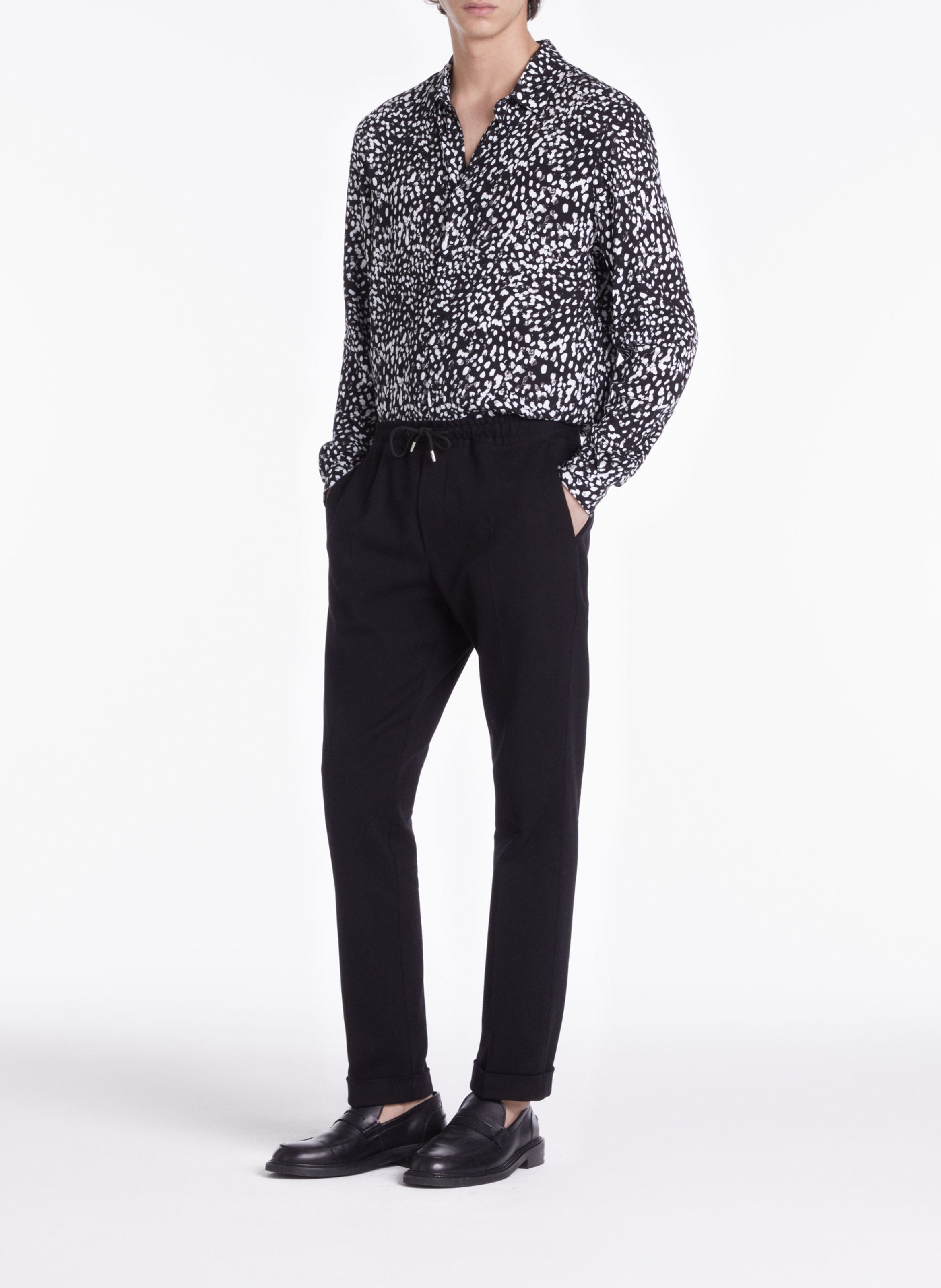 Chemise fluide regular-fit imprimée  THE KOOPLES Noir