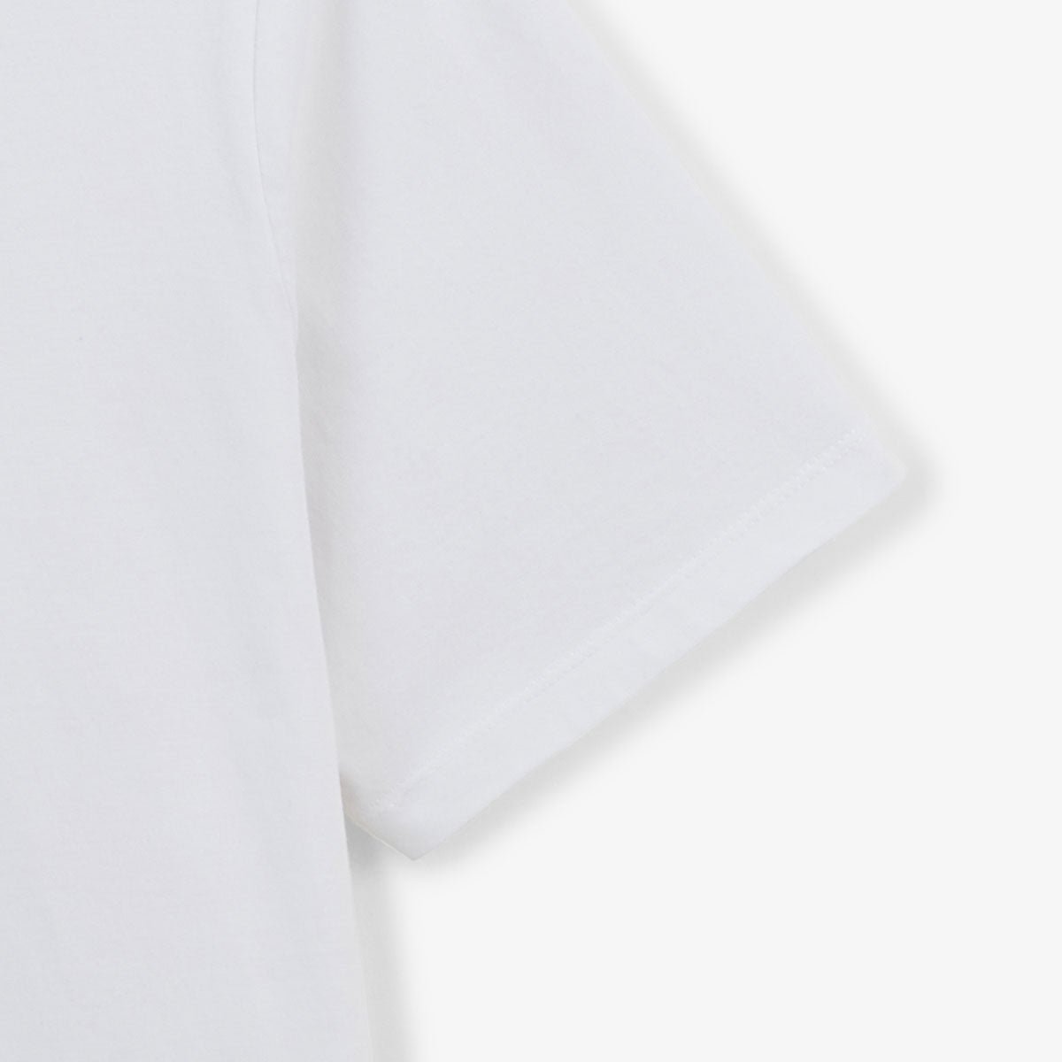 Round neck t-shirt in cotton with yellow cherries embroidery on the chest. SERGE BLANCO White
