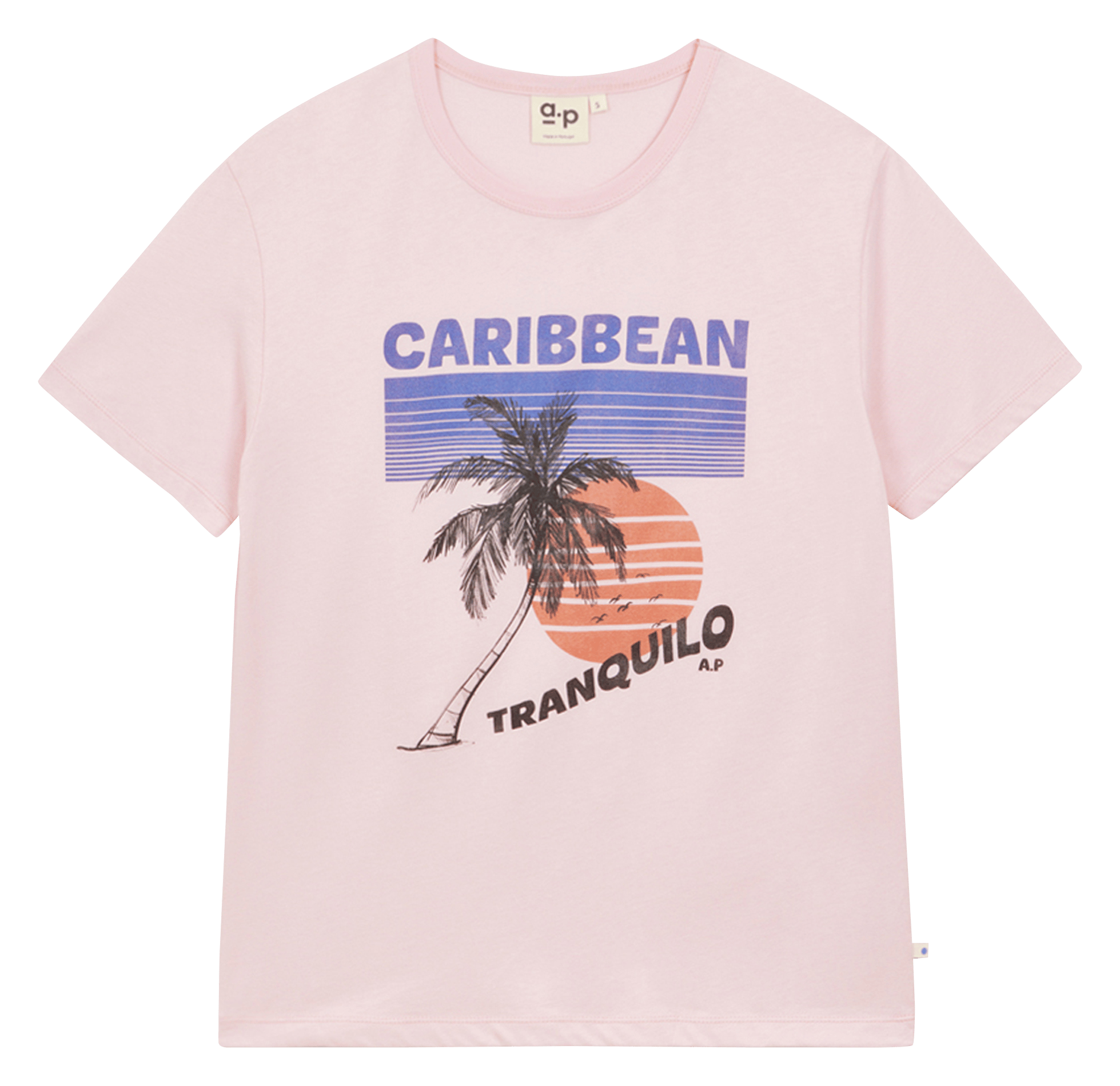 Gerade geschnittenes T-Shirt aus Bio-Baumwolle A.P Rosa