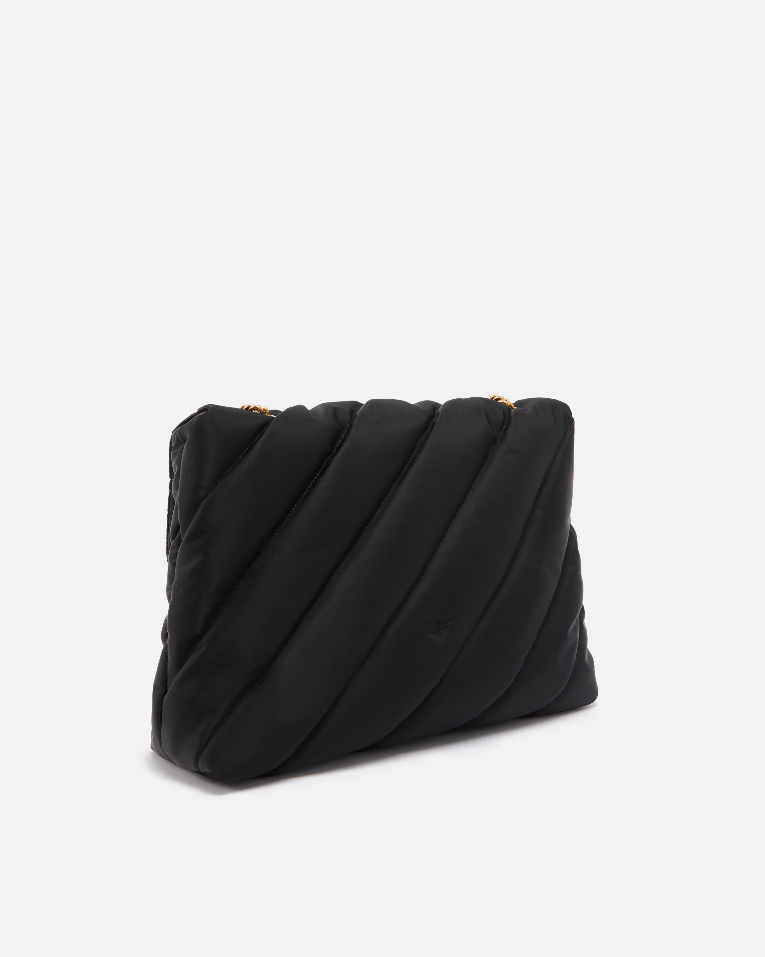 Maxi sac à bandoulière extra love bag puff en nylon matelassé PINKO Noir