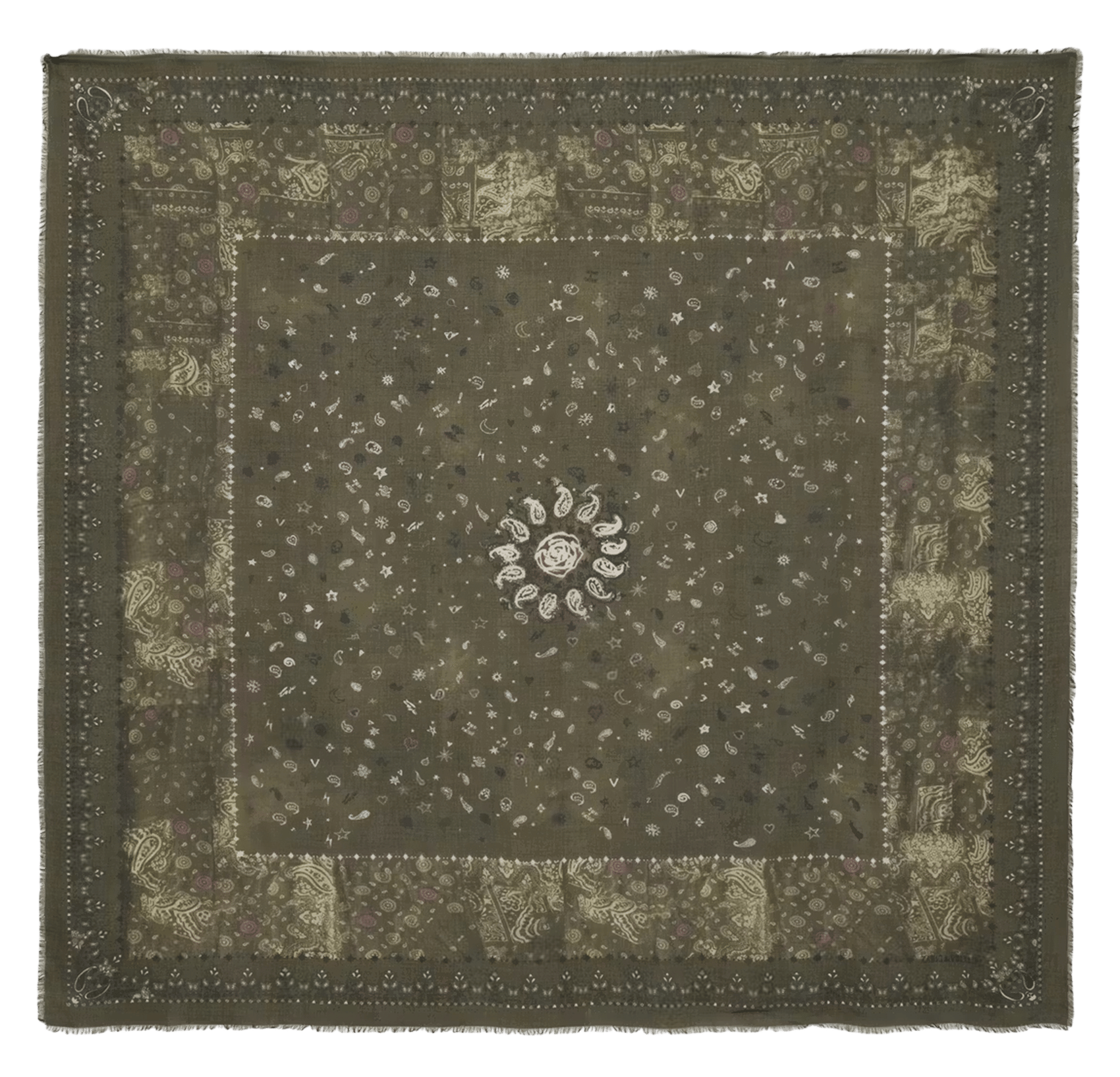 Foulard imprimé bandana ZADIG&VOLTAIRE Vert