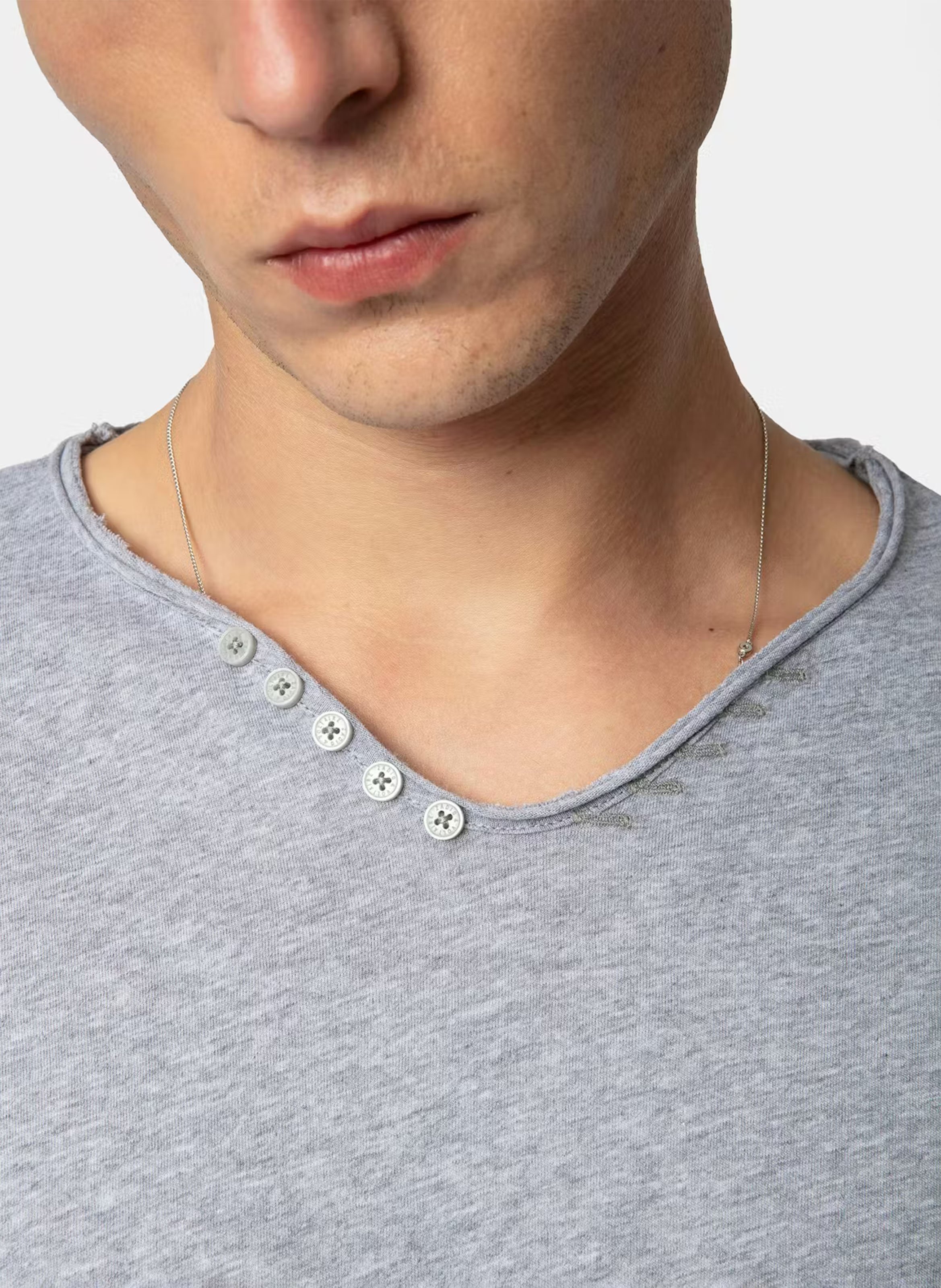 Tes-shirt droit en coton bio ZADIG&VOLTAIRE Gris