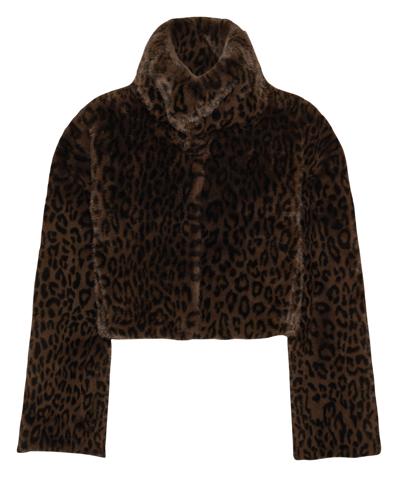 Veste courte en fourrure synthétique ROTATE Marron