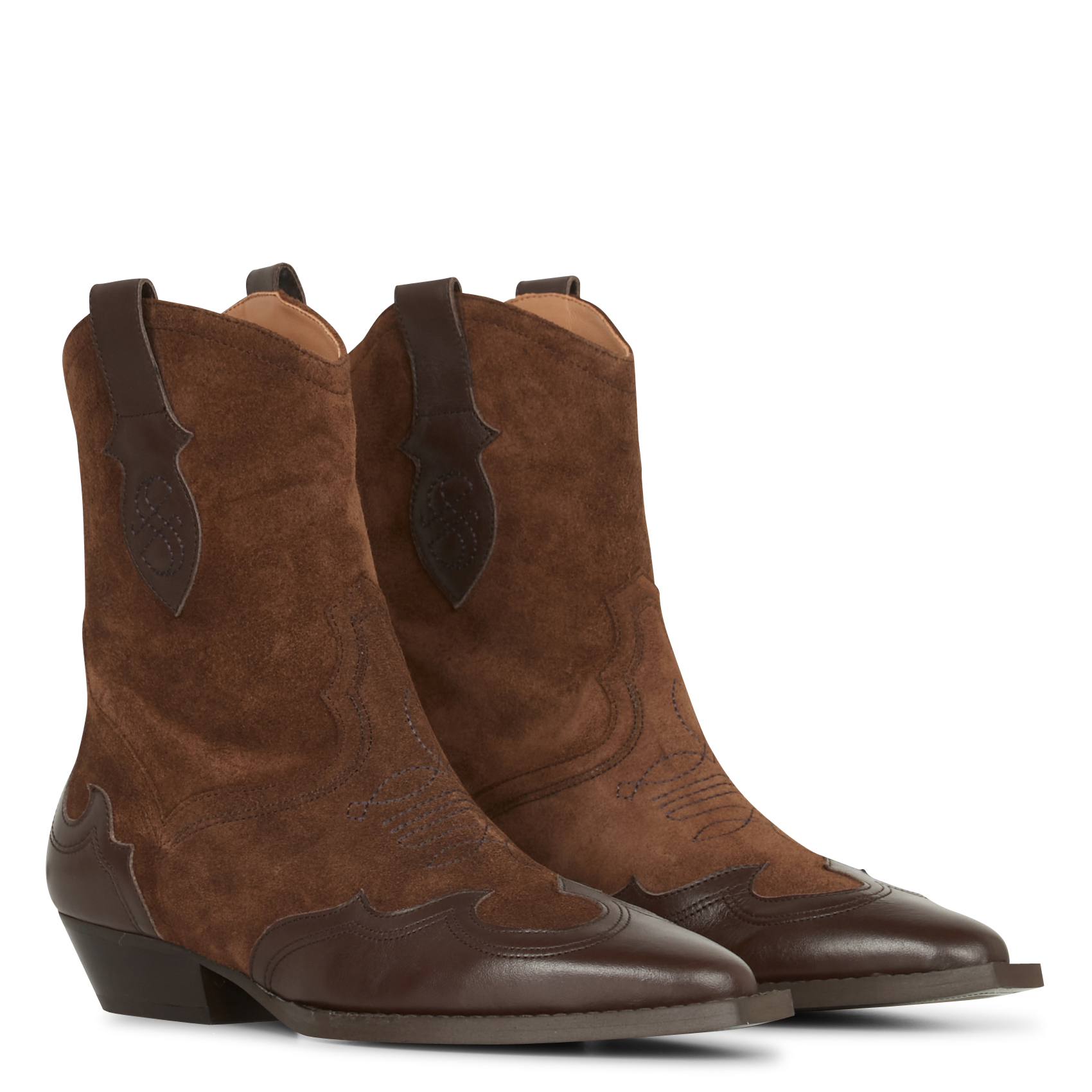 Bottines en cuir SOCQUE PARIS Marron