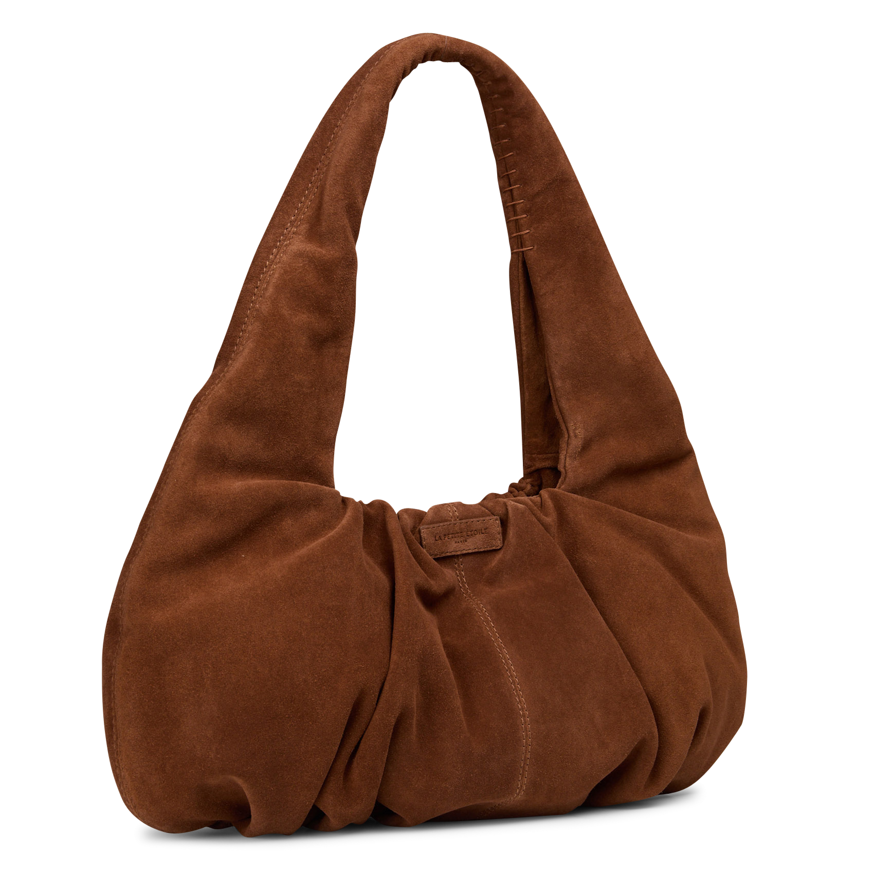 Sac hobo en cuir suède LA PETITE ETOILE Marron